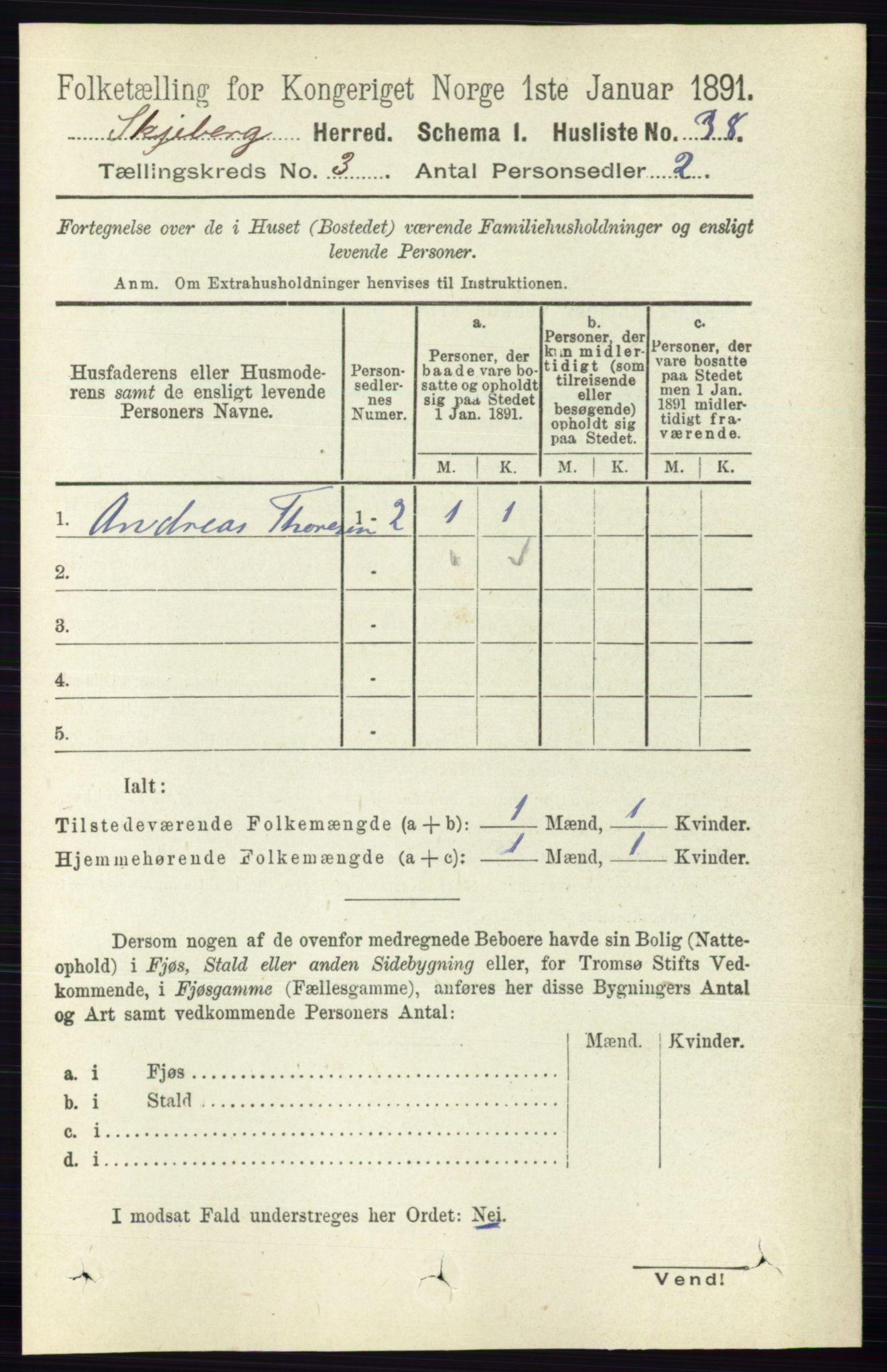 RA, 1891 census for 0115 Skjeberg, 1891, p. 1471