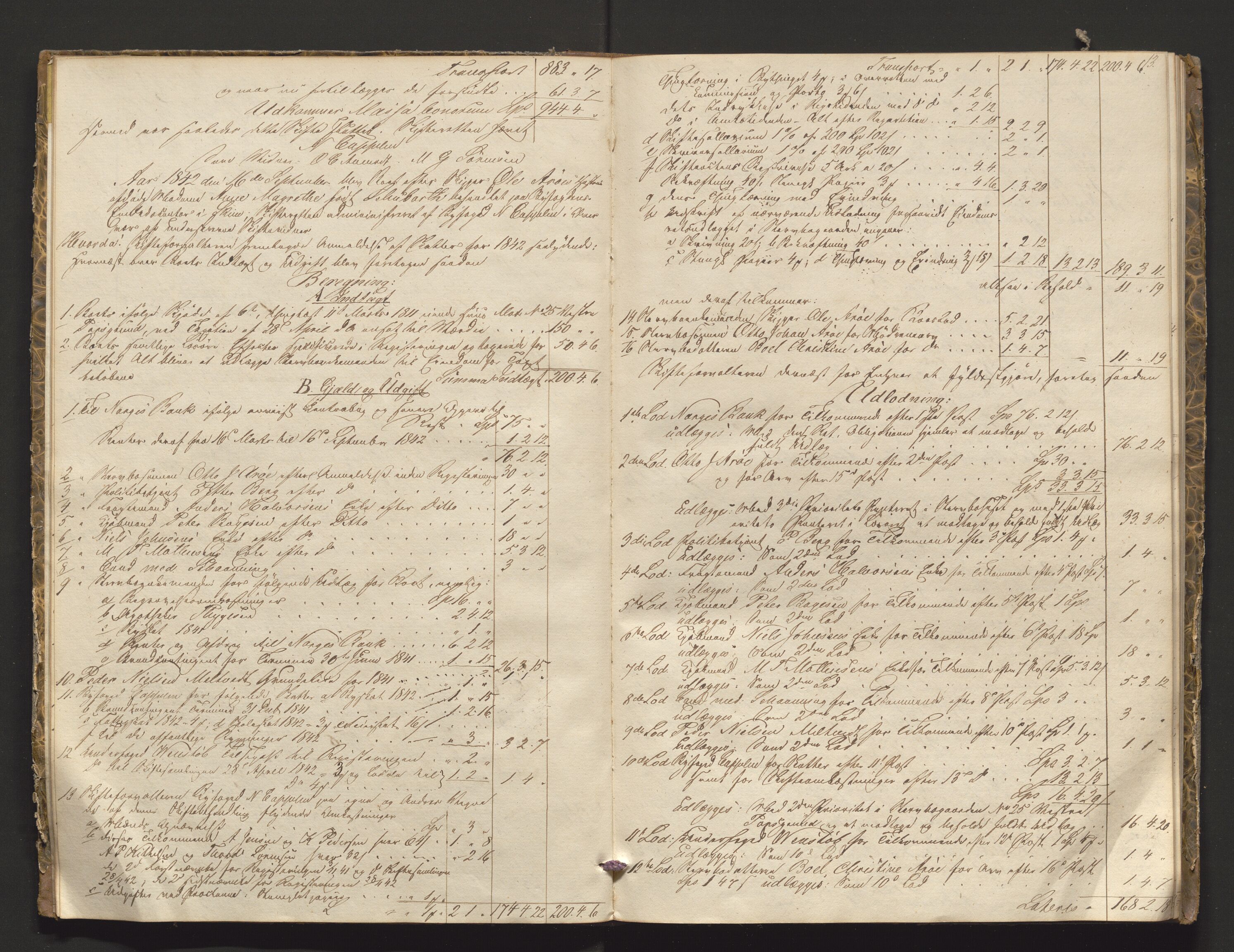 Porsgrunn byfogd, AV/SAKO-A-106/H/Hb/L0004: Skifteprotokoll, 1842-1844, p. 12-13