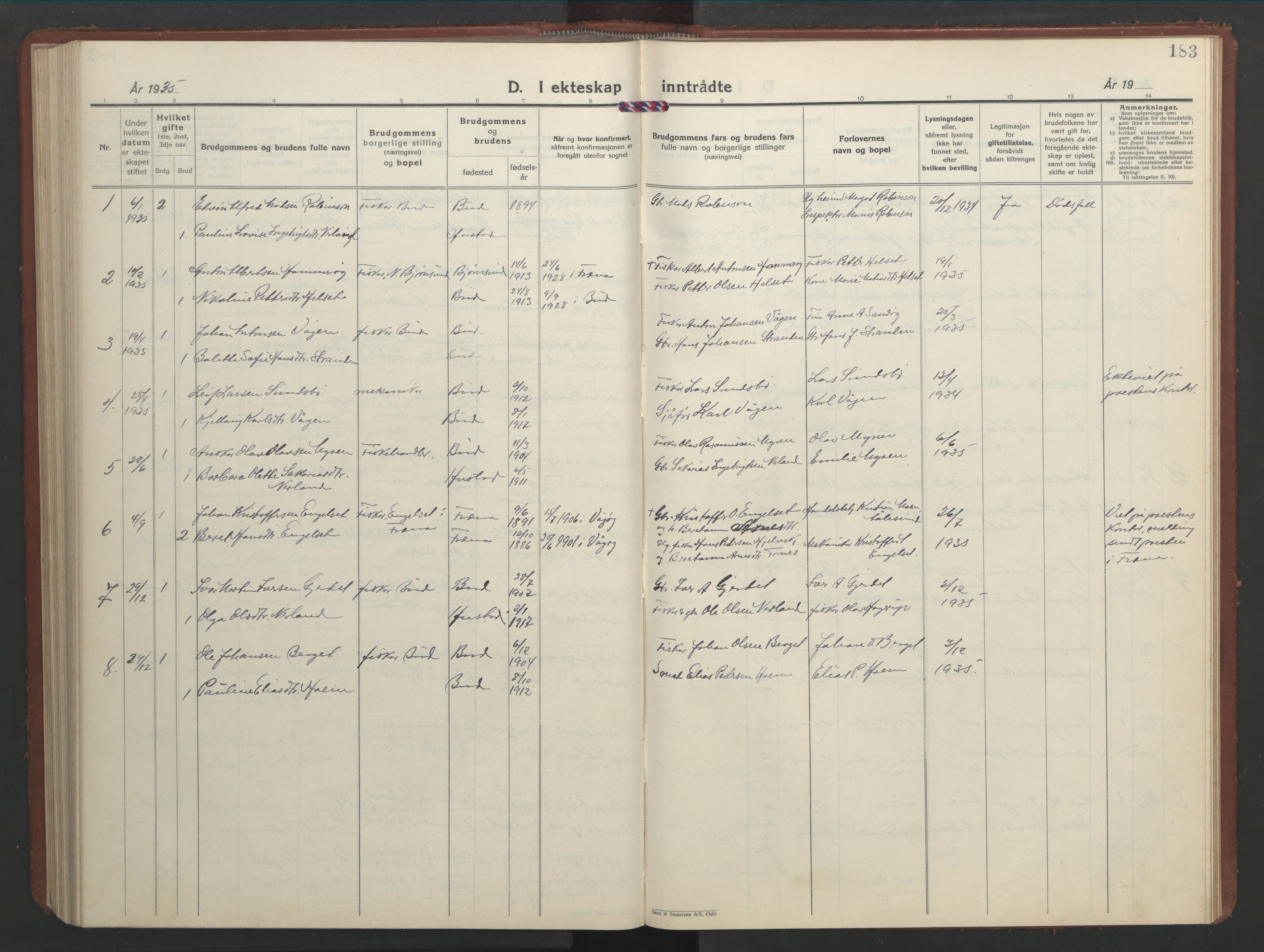 Ministerialprotokoller, klokkerbøker og fødselsregistre - Møre og Romsdal, AV/SAT-A-1454/566/L0775: Parish register (copy) no. 566C04, 1930-1946, p. 183