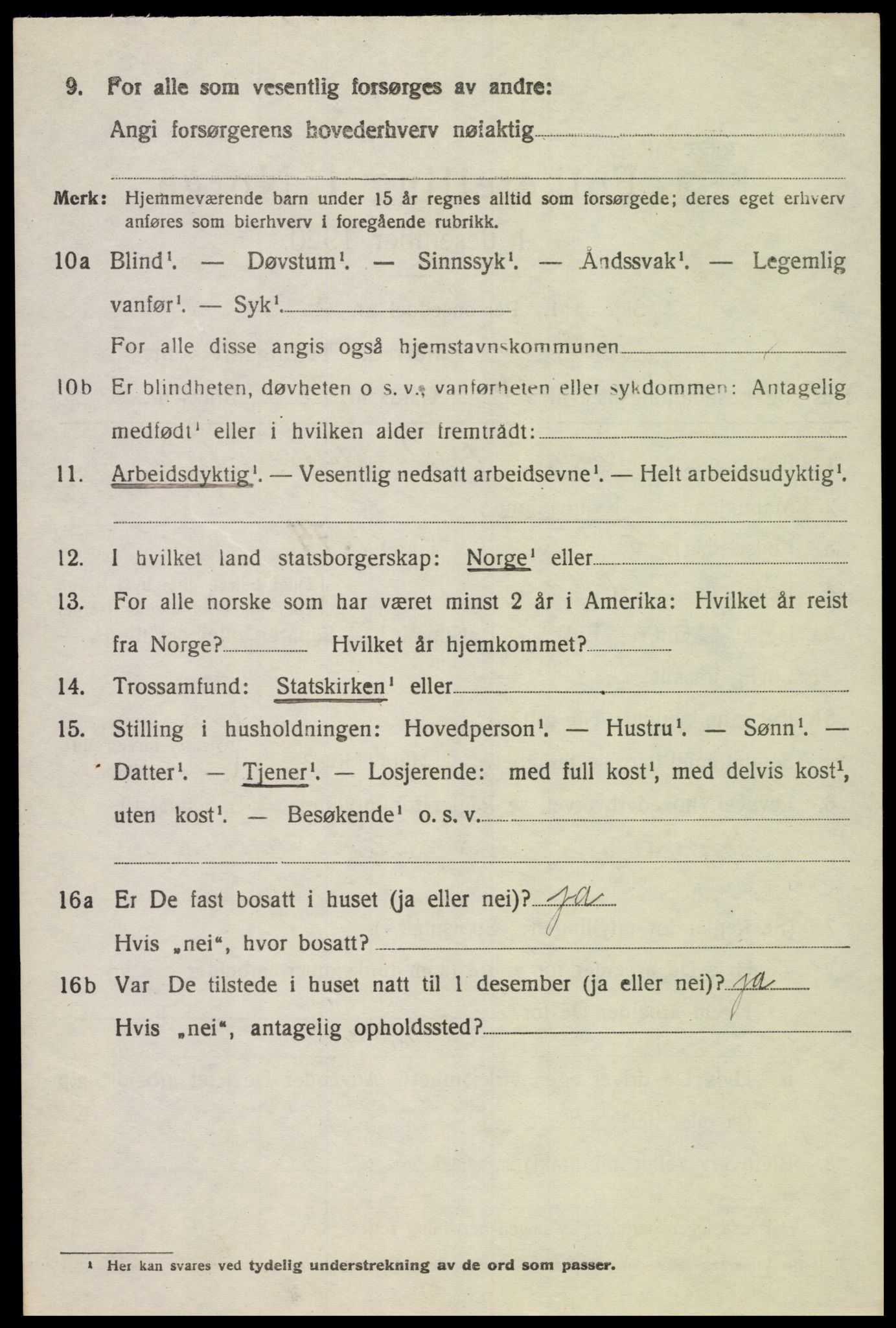 SAK, 1920 census for Øyslebø, 1920, p. 1291