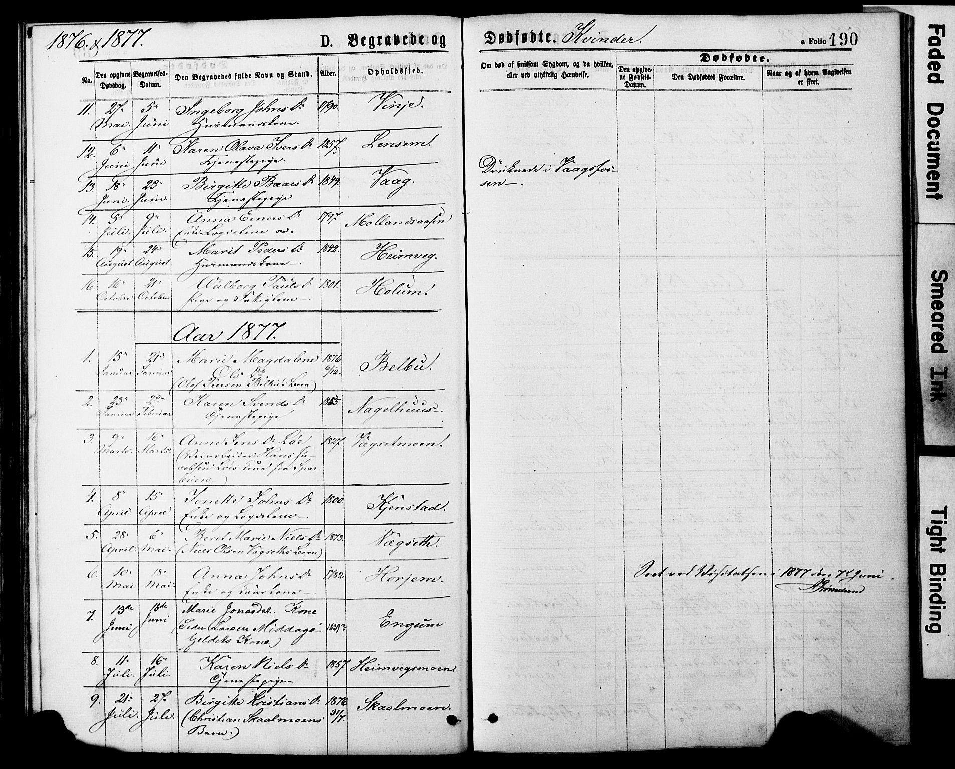 Ministerialprotokoller, klokkerbøker og fødselsregistre - Nord-Trøndelag, AV/SAT-A-1458/749/L0473: Parish register (official) no. 749A07, 1873-1887, p. 190