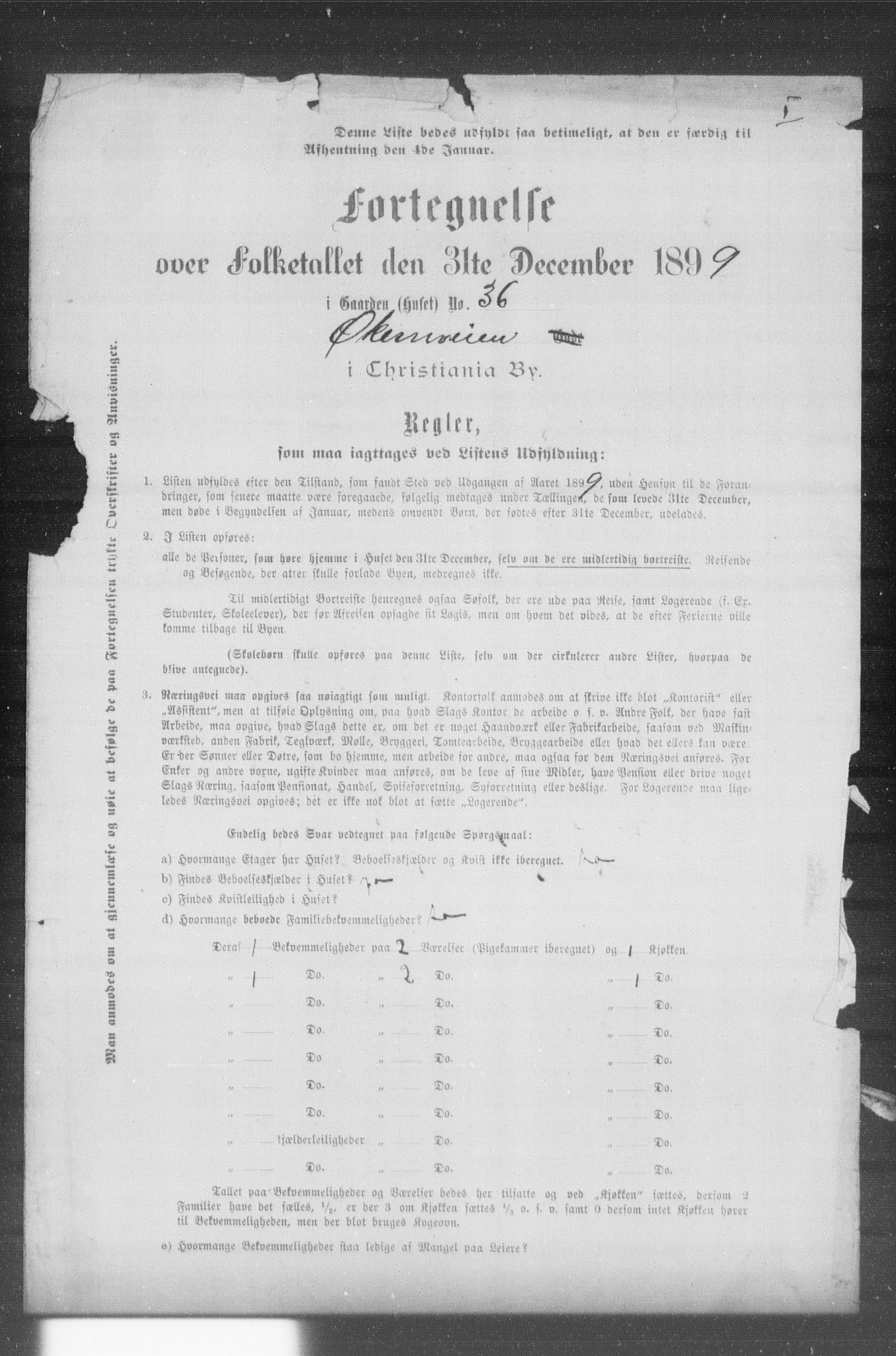 OBA, Municipal Census 1899 for Kristiania, 1899, p. 16538