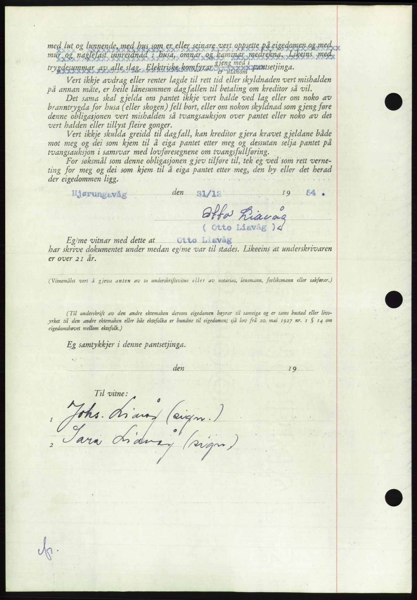 Søre Sunnmøre sorenskriveri, AV/SAT-A-4122/1/2/2C/L0126: Mortgage book no. 14B, 1954-1955, Diary no: : 19/1955