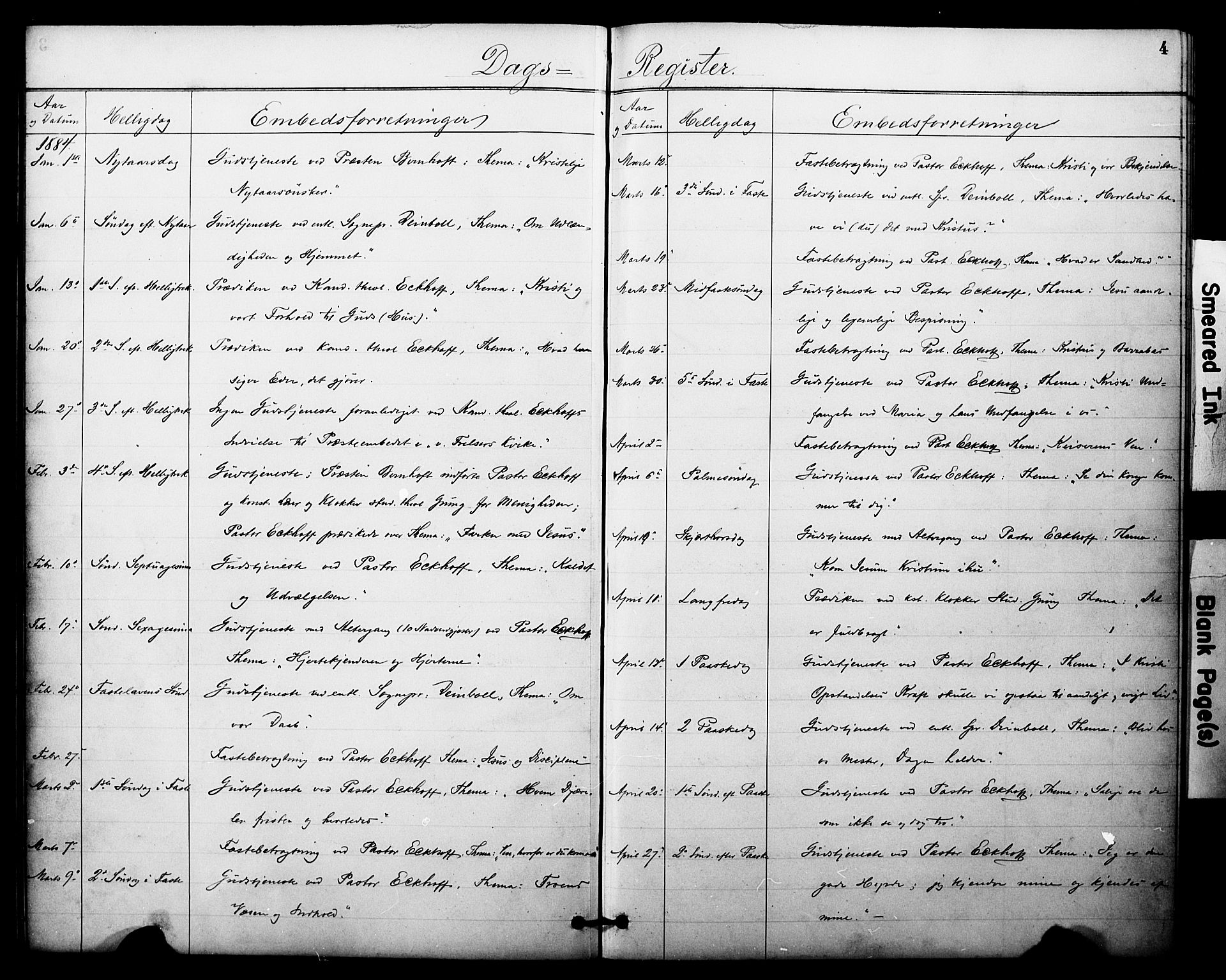 Akershus festnings slaveri Kirkebøker, SAO/A-10841/F/Fa/L0003: Parish register (official) no. 3, 1884-1912, p. 4