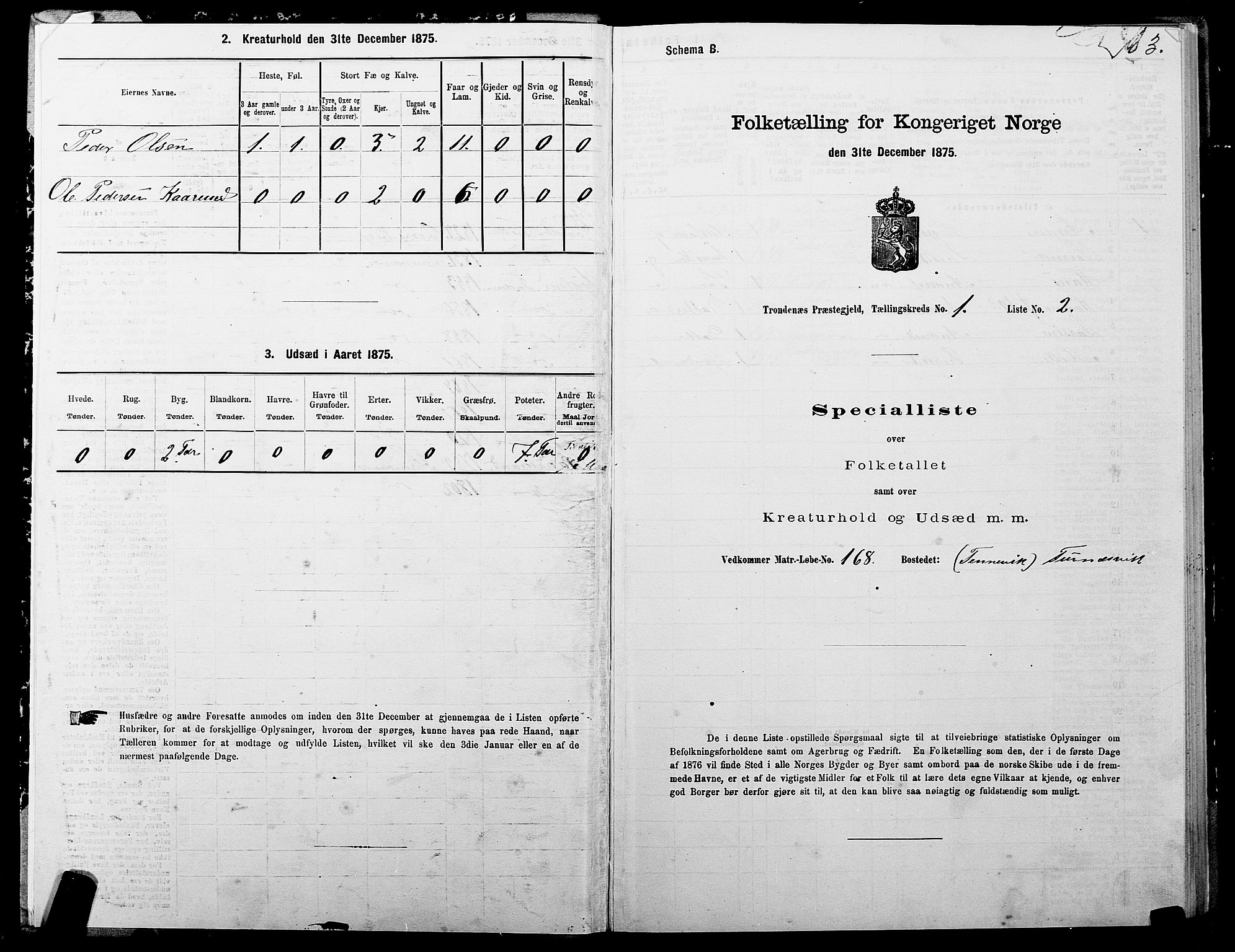 SATØ, 1875 census for 1914P Trondenes, 1875, p. 1003