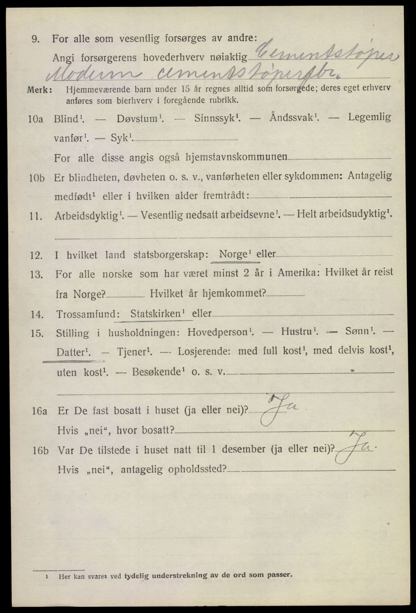 SAKO, 1920 census for Modum, 1920, p. 27624