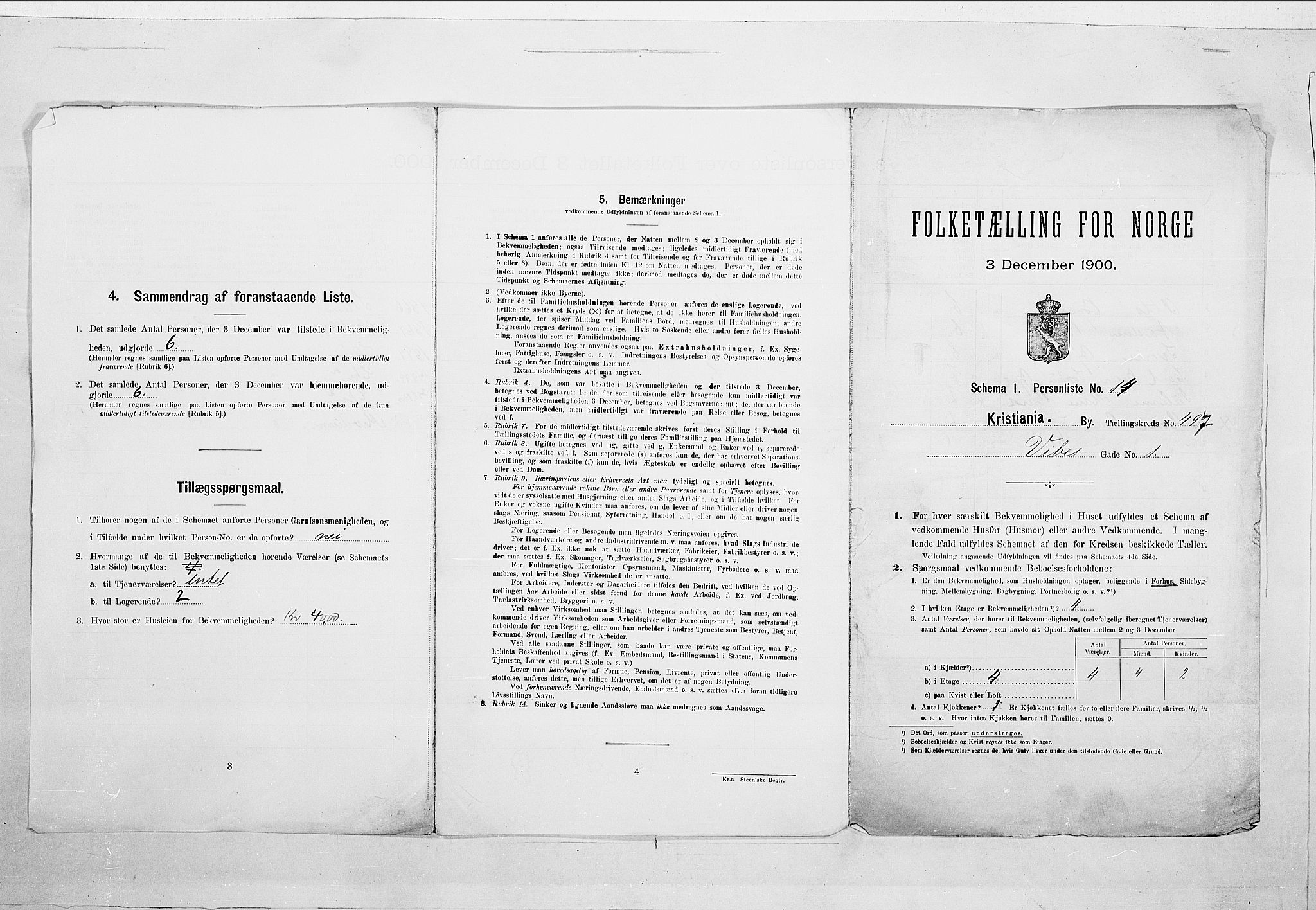 SAO, 1900 census for Kristiania, 1900, p. 111827