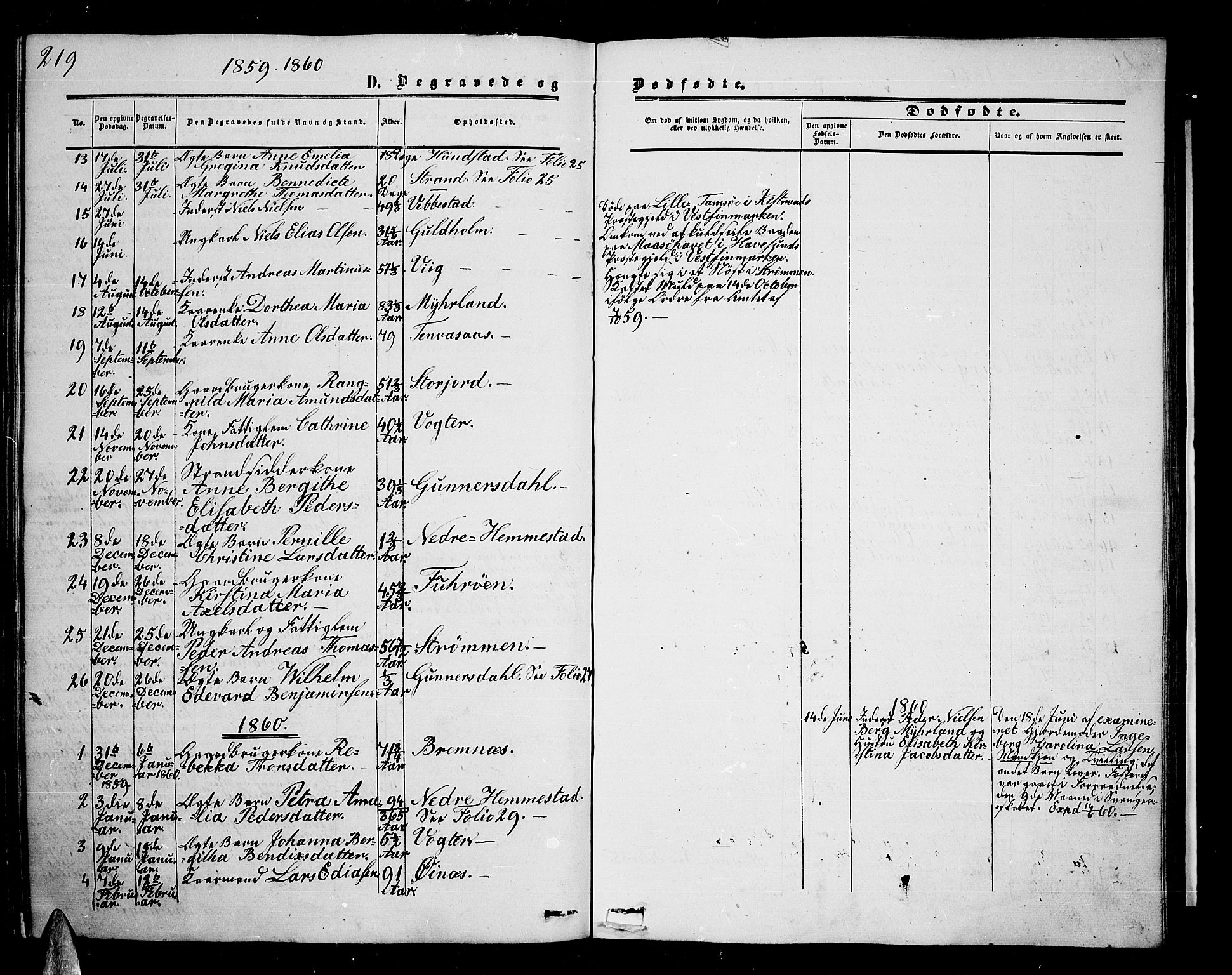 Kvæfjord sokneprestkontor, SATØ/S-1323/G/Ga/Gab/L0003klokker: Parish register (copy) no. 3, 1856-1870, p. 219