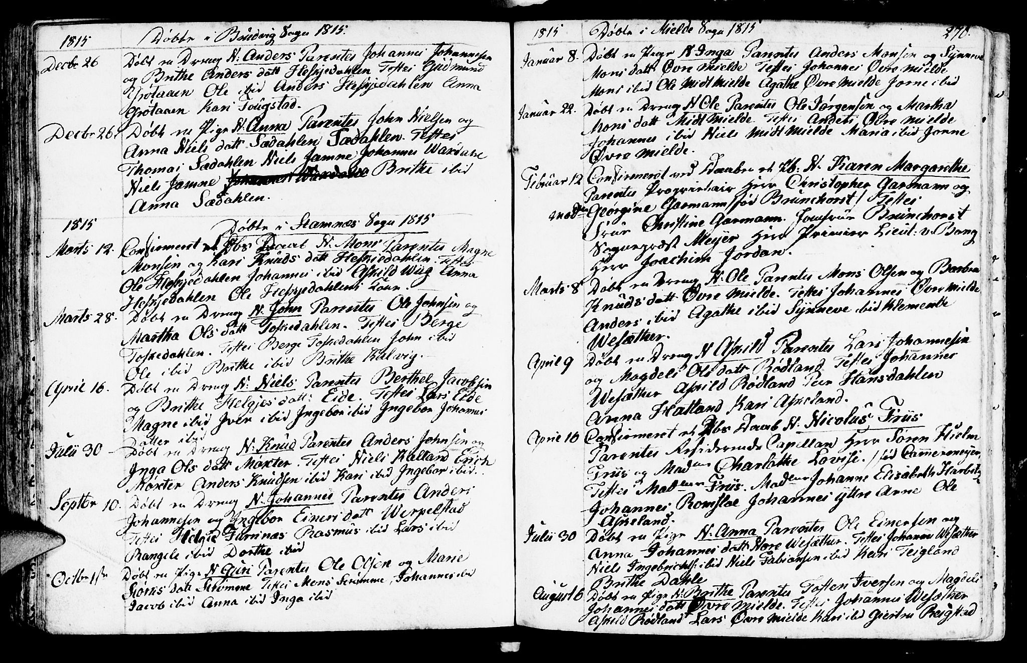 Haus sokneprestembete, SAB/A-75601/H/Haa: Parish register (official) no. A 11, 1796-1816, p. 270