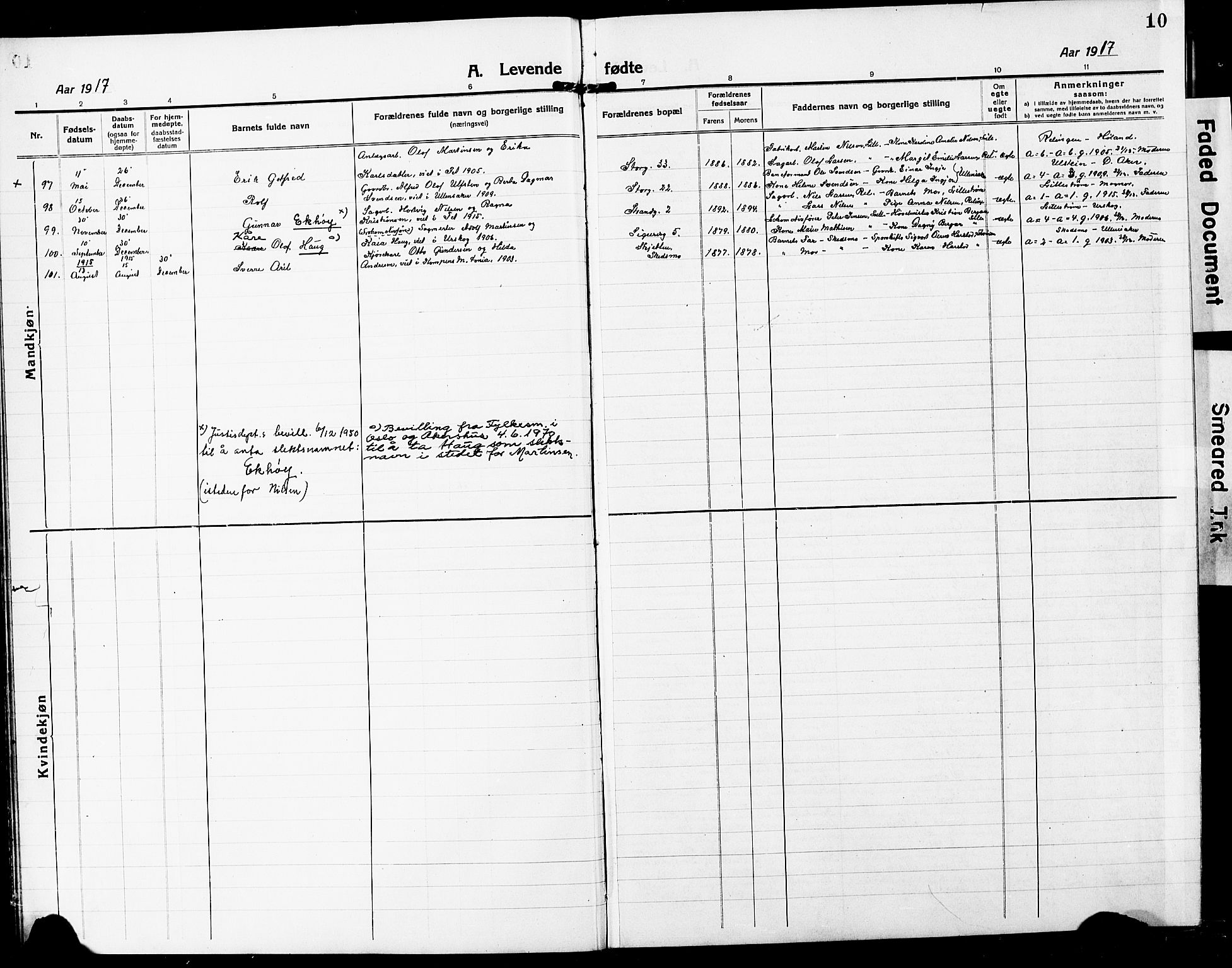 Skedsmo prestekontor Kirkebøker, AV/SAO-A-10033a/G/Gc/L0002: Parish register (copy) no. III 2, 1917-1931, p. 10