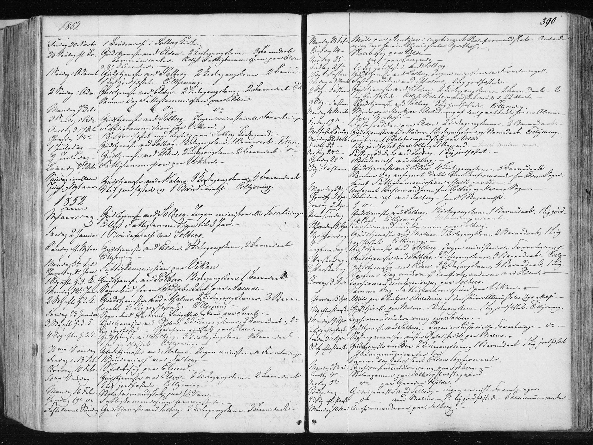 Ministerialprotokoller, klokkerbøker og fødselsregistre - Nord-Trøndelag, AV/SAT-A-1458/741/L0393: Parish register (official) no. 741A07, 1849-1863, p. 390