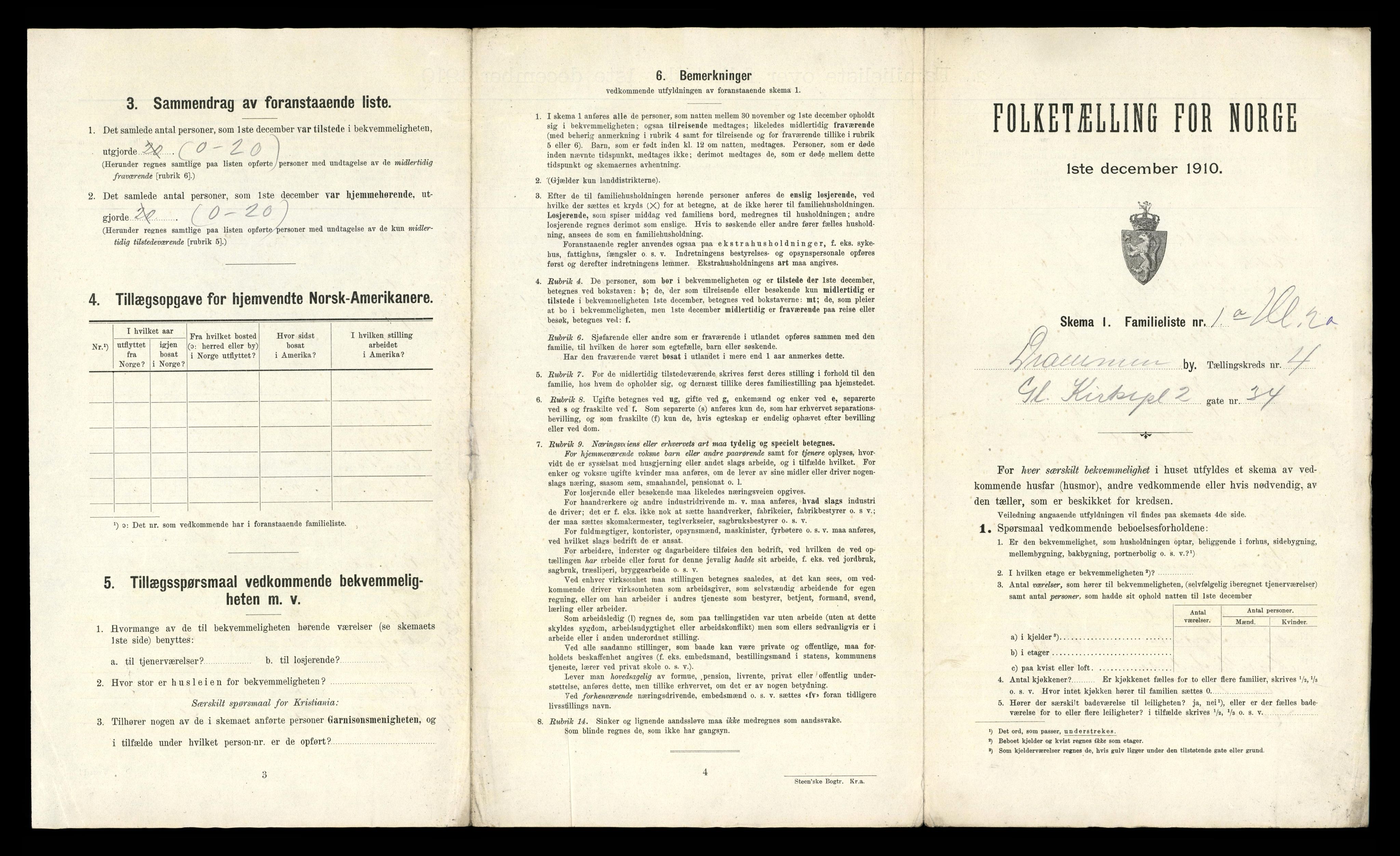 RA, 1910 census for Drammen, 1910, p. 2546