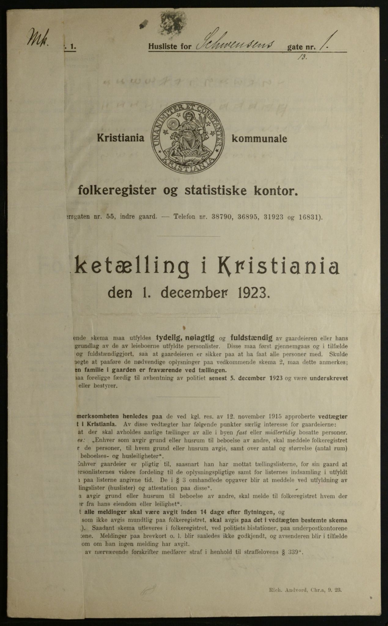 OBA, Municipal Census 1923 for Kristiania, 1923, p. 102641