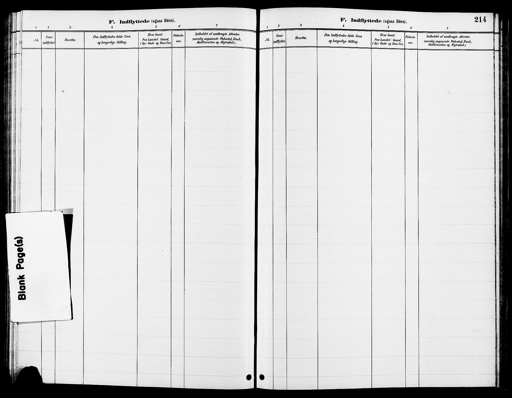 Tolga prestekontor, AV/SAH-PREST-062/L/L0008: Parish register (copy) no. 8, 1887-1912, p. 214