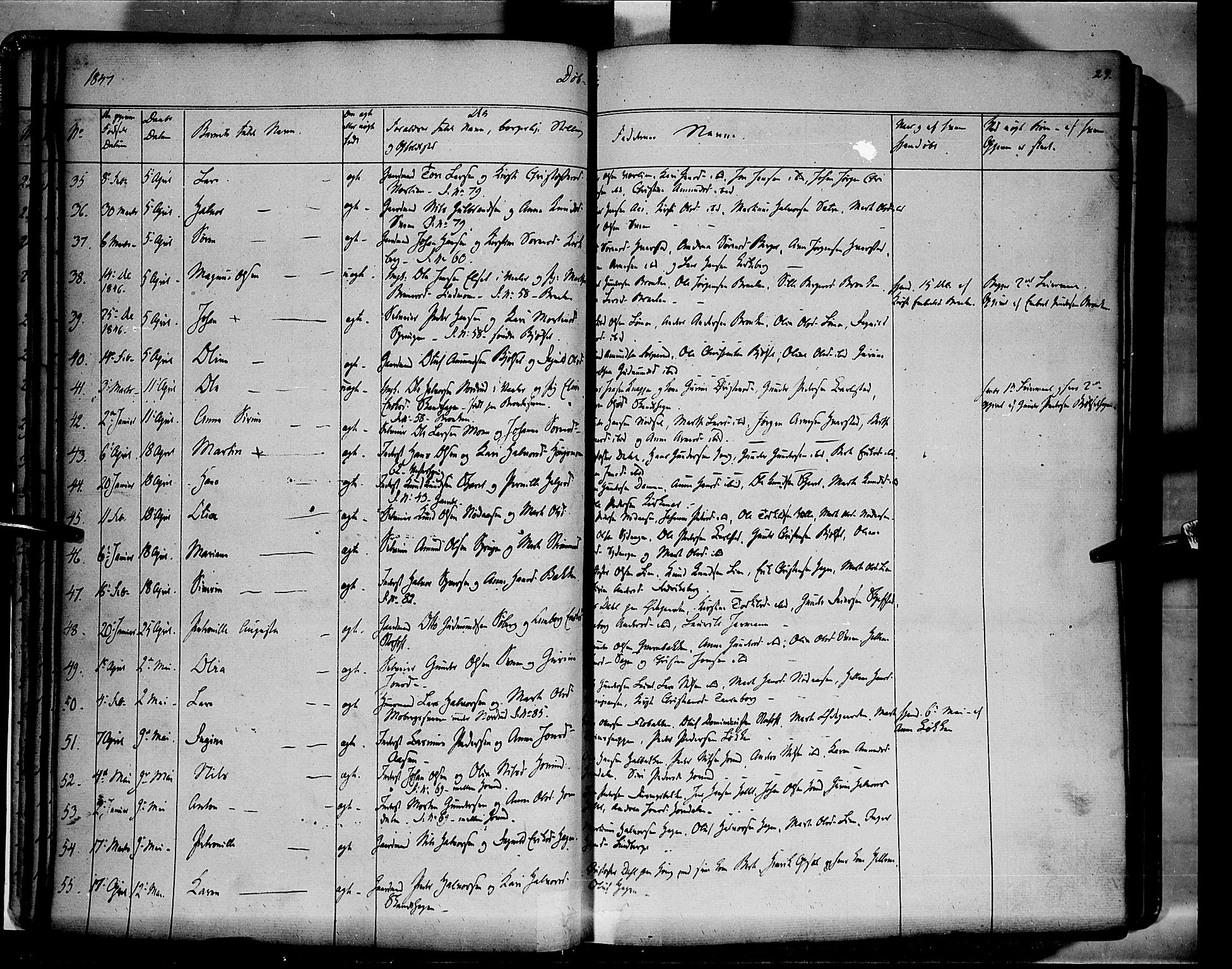 Elverum prestekontor, SAH/PREST-044/H/Ha/Haa/L0009: Parish register (official) no. 9, 1843-1856, p. 29