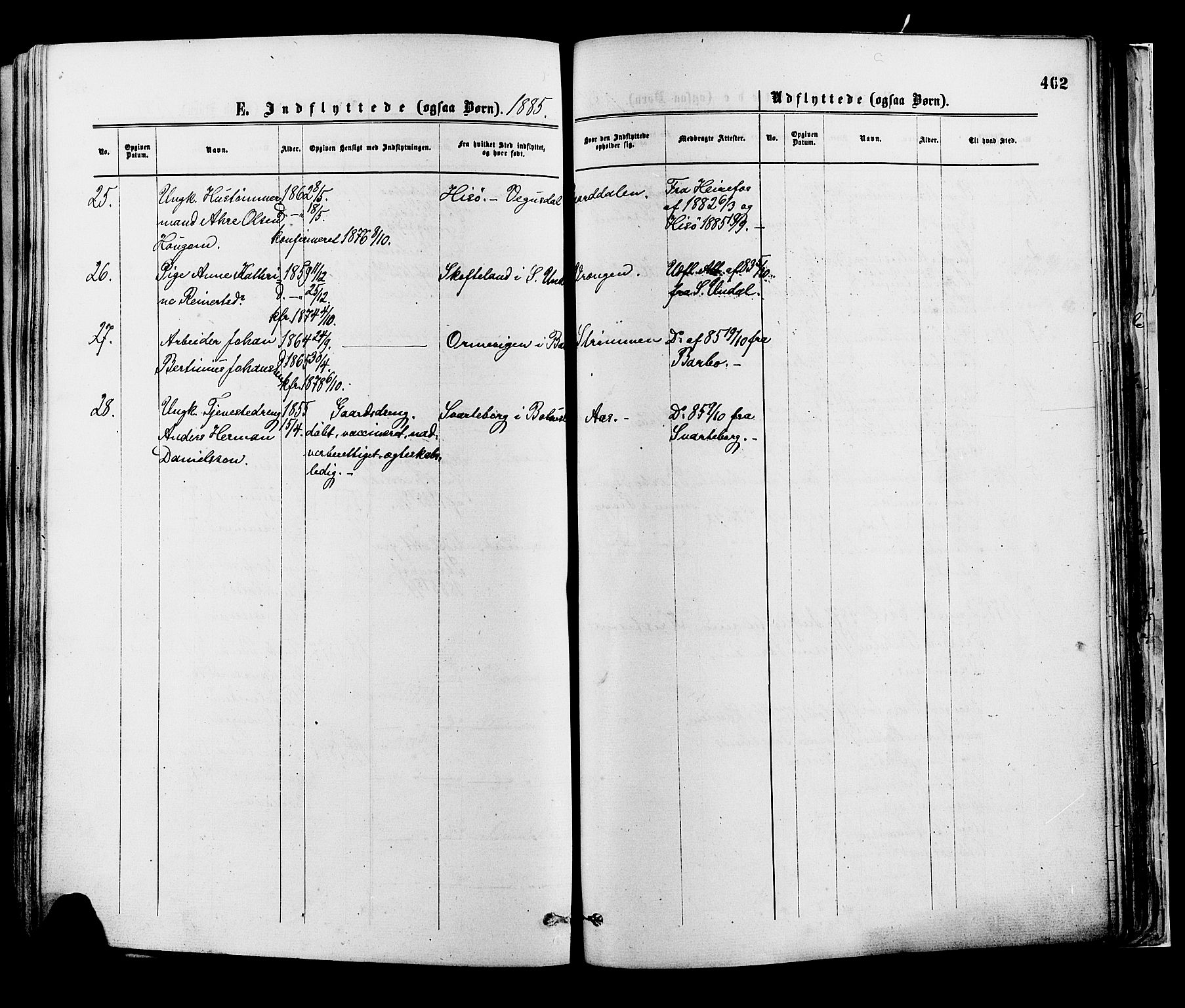 Øyestad sokneprestkontor, AV/SAK-1111-0049/F/Fa/L0016: Parish register (official) no. A 16, 1874-1886, p. 462