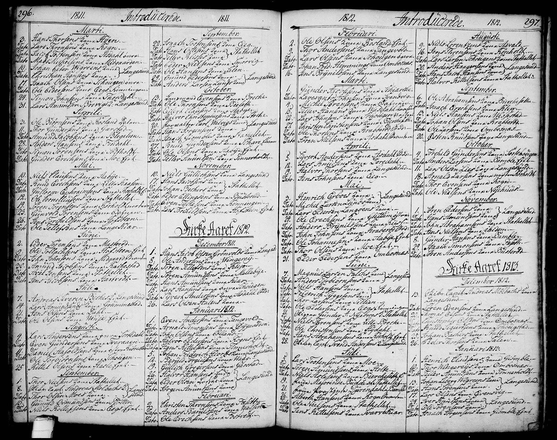 Bamble kirkebøker, SAKO/A-253/F/Fa/L0002: Parish register (official) no. I 2, 1775-1814, p. 296-297