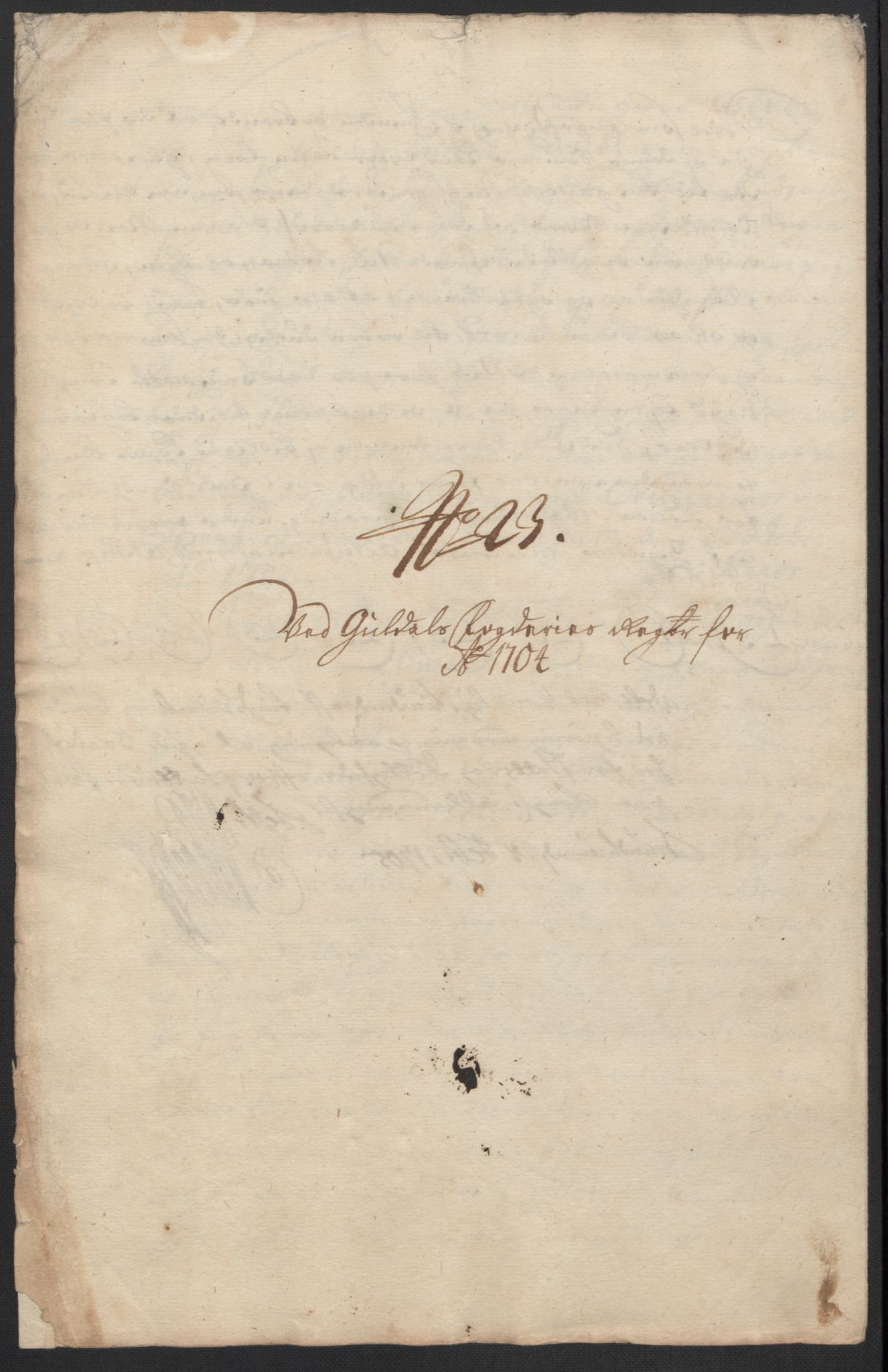 Rentekammeret inntil 1814, Reviderte regnskaper, Fogderegnskap, RA/EA-4092/R60/L3954: Fogderegnskap Orkdal og Gauldal, 1704, p. 437