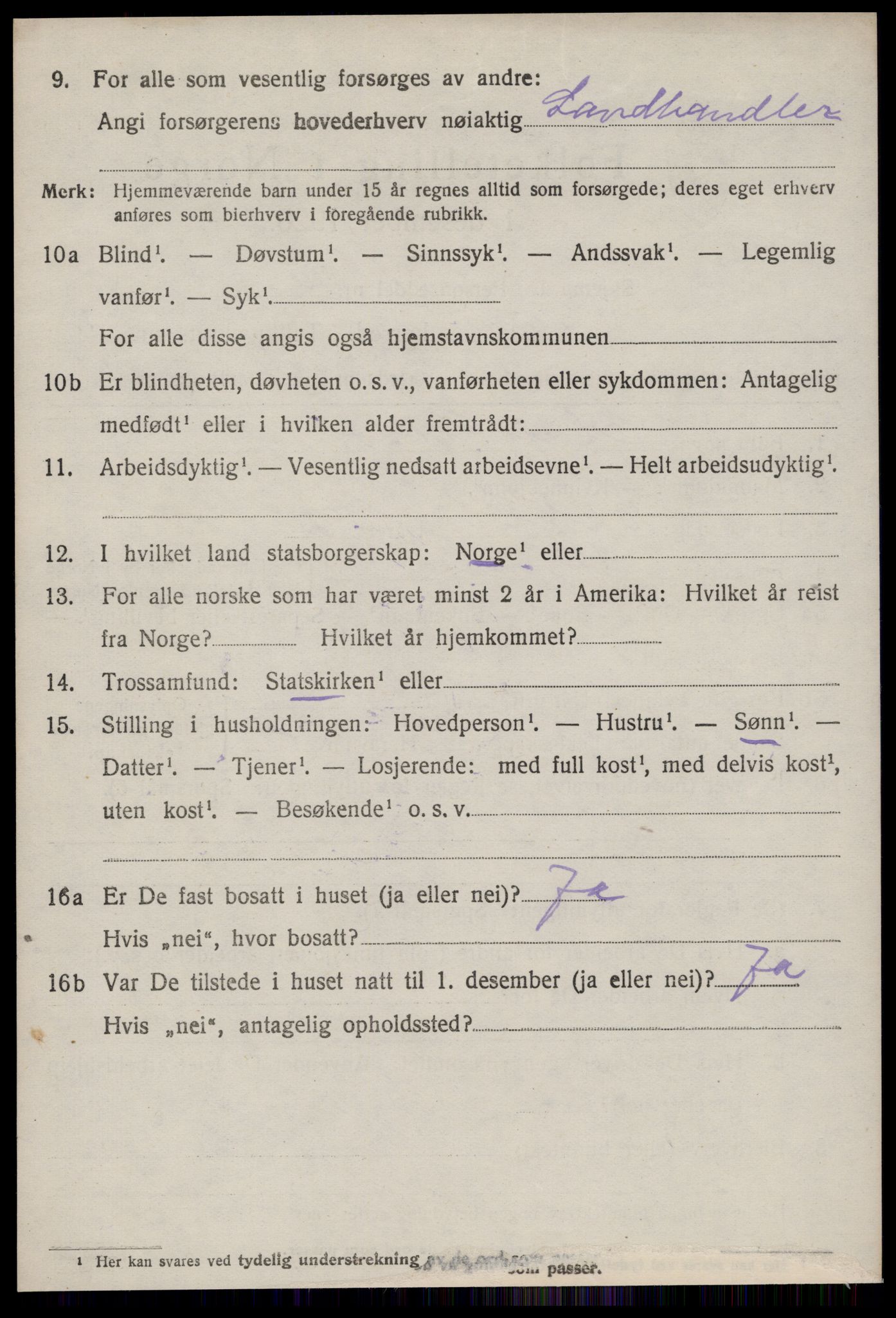 SAT, 1920 census for Giske, 1920, p. 1649