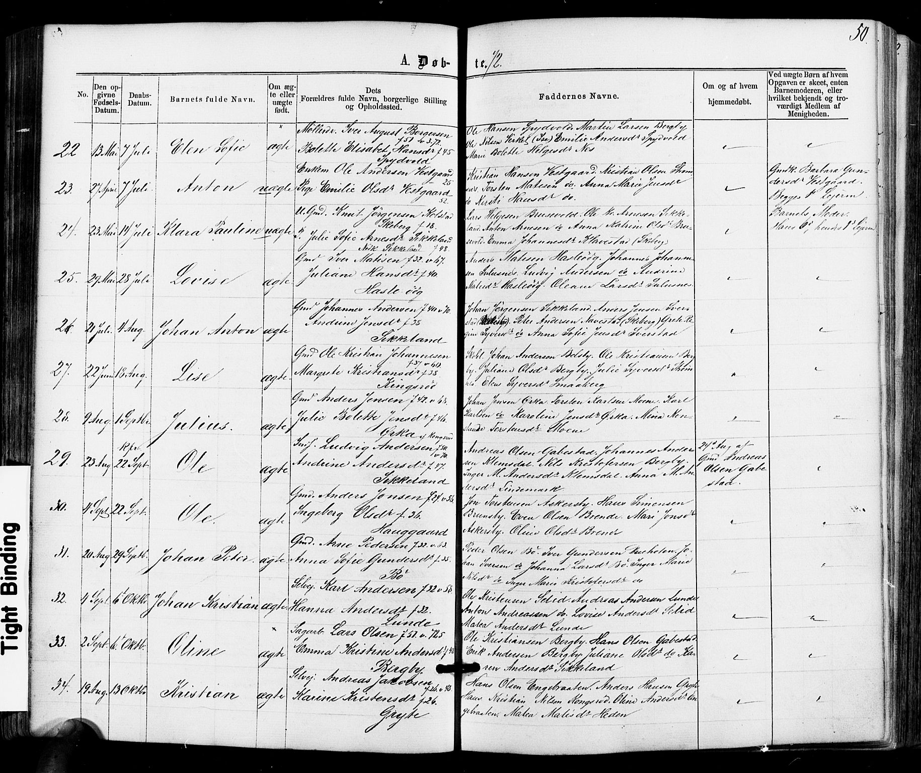 Varteig prestekontor Kirkebøker, SAO/A-10447a/F/Fa/L0001: Parish register (official) no. 1, 1861-1877, p. 50