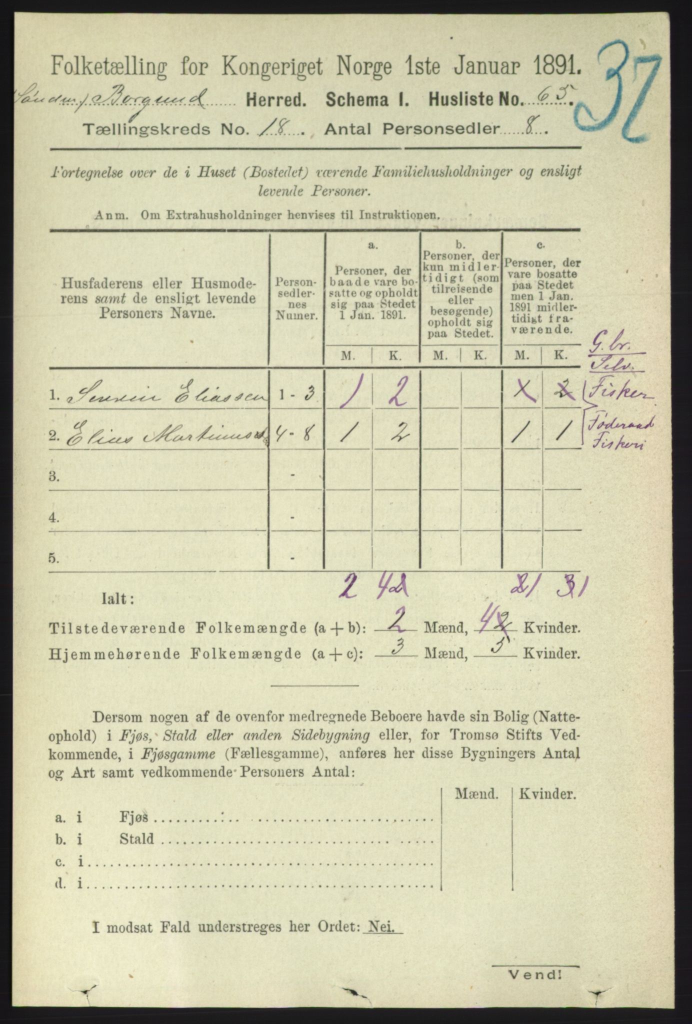 RA, 1891 census for 1531 Borgund, 1891, p. 5479