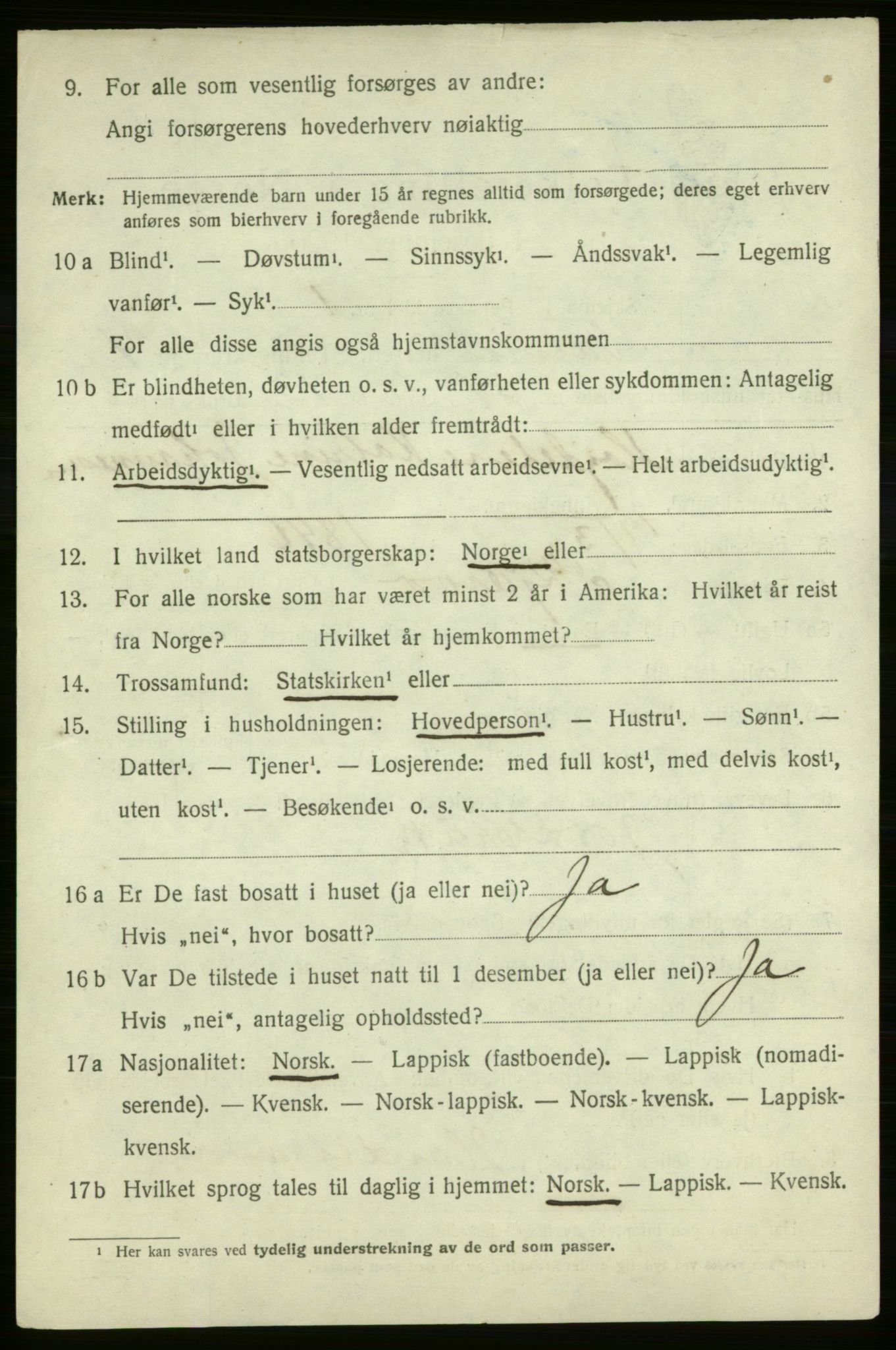 SATØ, 1920 census for Talvik, 1920, p. 3349