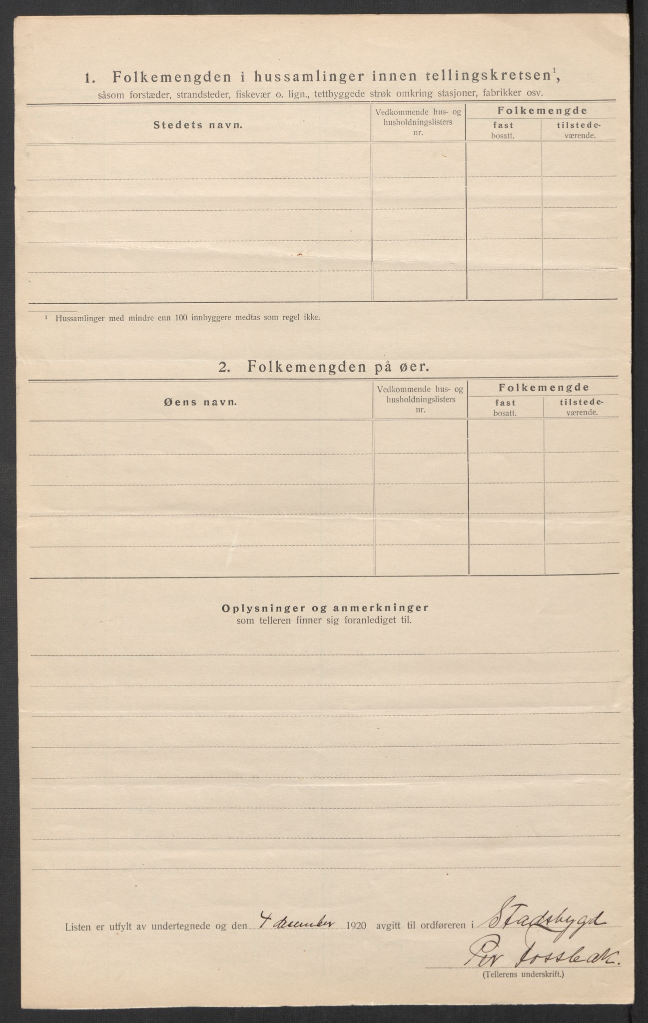 SAT, 1920 census for Stadsbygd, 1920, p. 23