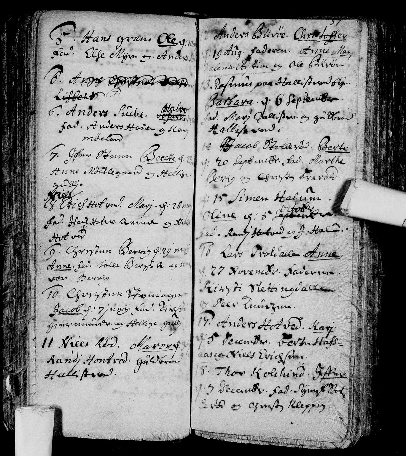 Andebu kirkebøker, AV/SAKO-A-336/F/Fa/L0001: Parish register (official) no. 1 /1, 1623-1738, p. 51