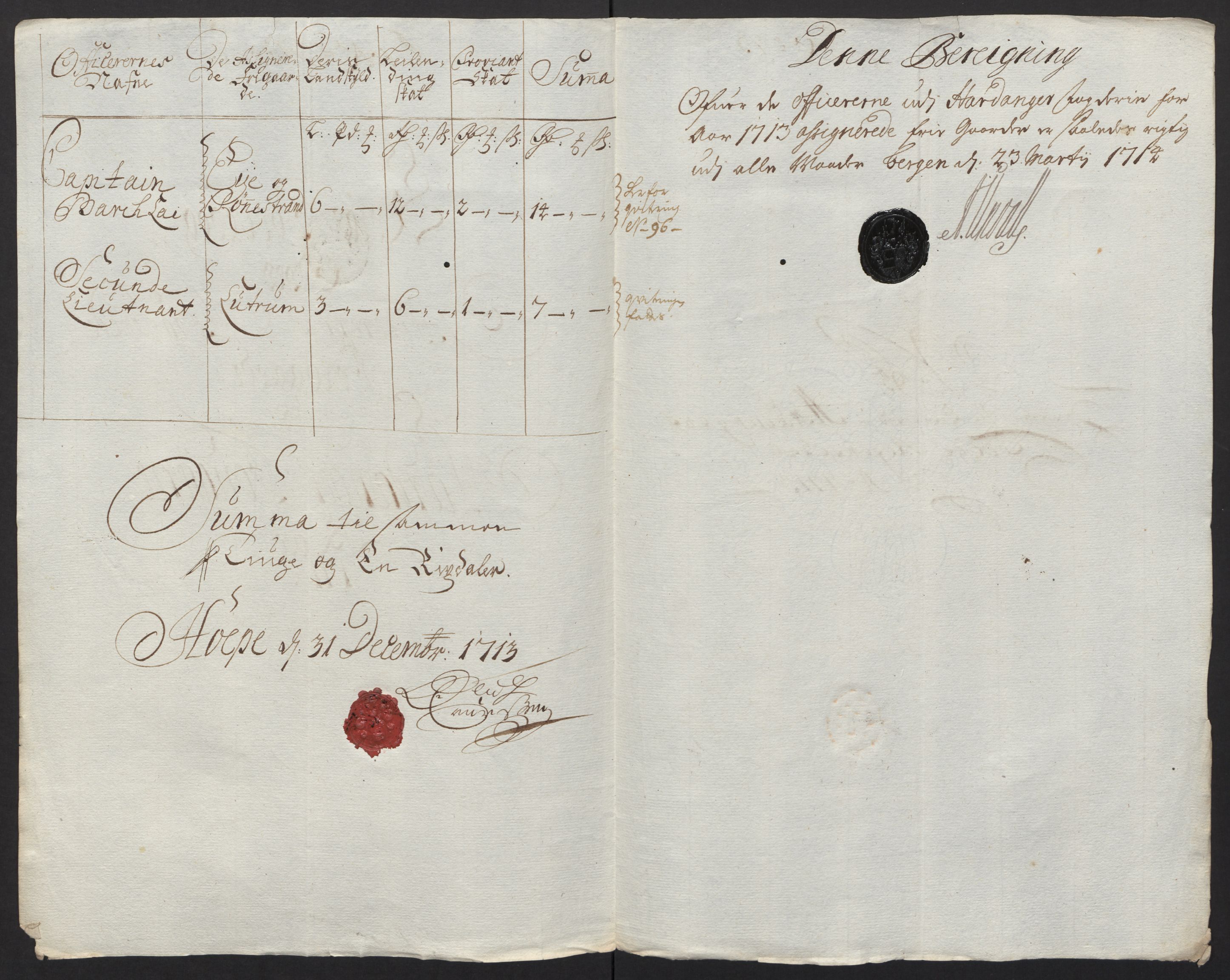 Rentekammeret inntil 1814, Reviderte regnskaper, Fogderegnskap, AV/RA-EA-4092/R48/L2989: Fogderegnskap Sunnhordland og Hardanger, 1713, p. 452