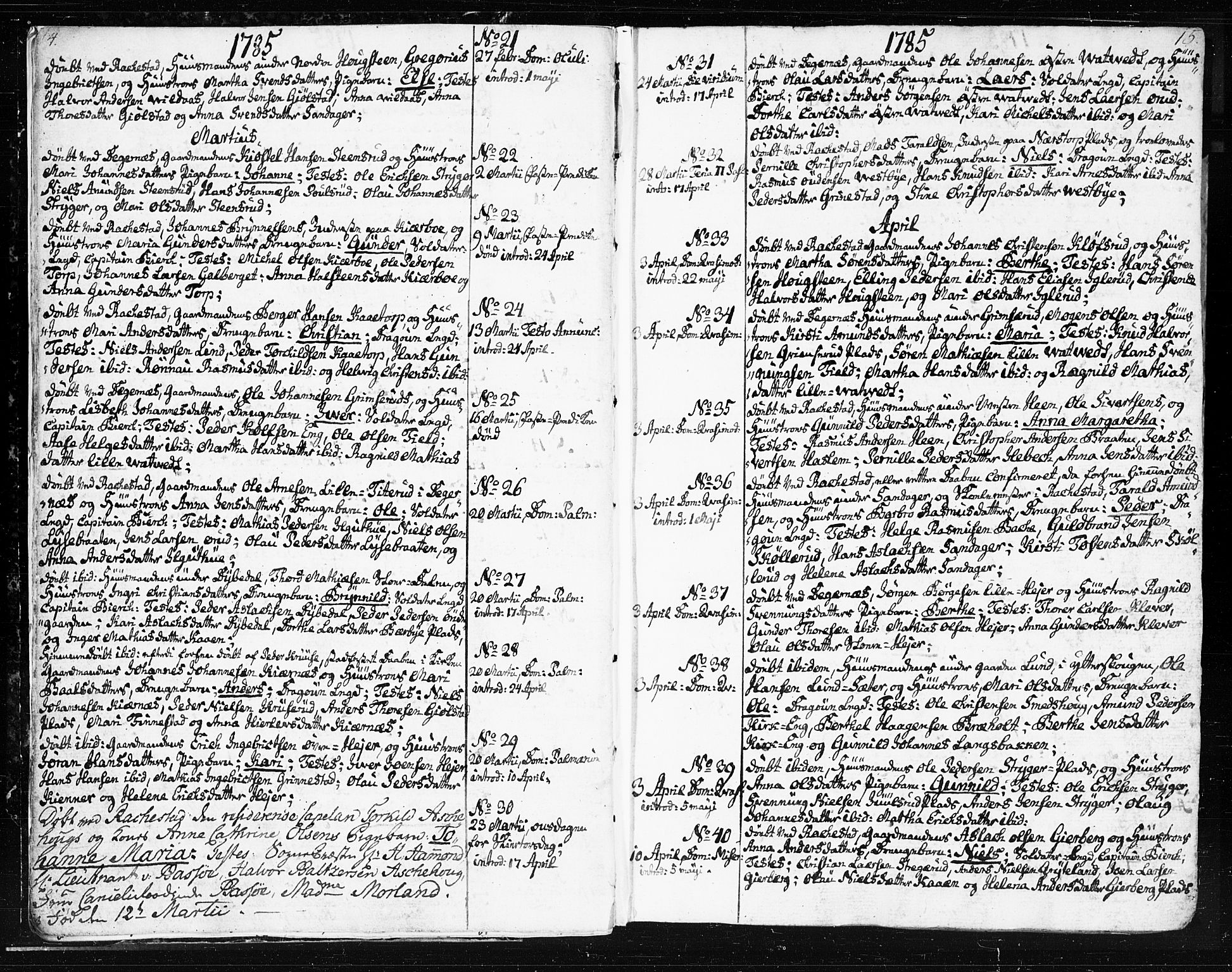 Rakkestad prestekontor Kirkebøker, SAO/A-2008/F/Fa/L0005: Parish register (official) no. I 5, 1784-1814, p. 14-15