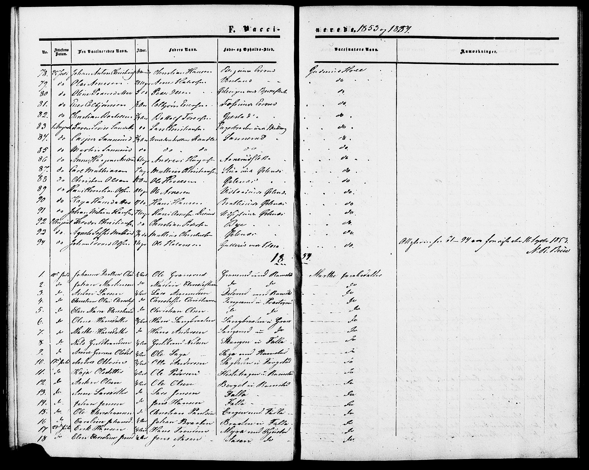 Fet prestekontor Kirkebøker, AV/SAO-A-10370a/F/Fa/L0010a: Parish register (official) no. I 10A, 1851-1859