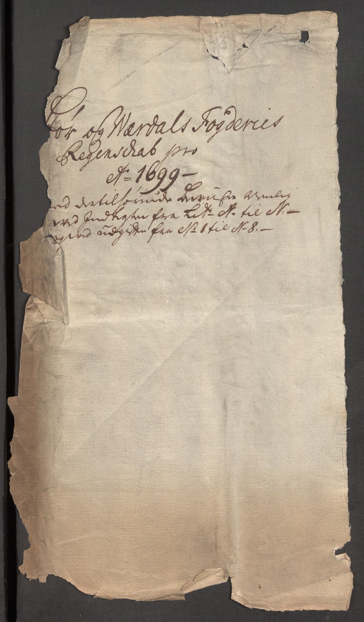 Rentekammeret inntil 1814, Reviderte regnskaper, Fogderegnskap, AV/RA-EA-4092/R62/L4191: Fogderegnskap Stjørdal og Verdal, 1699, p. 3