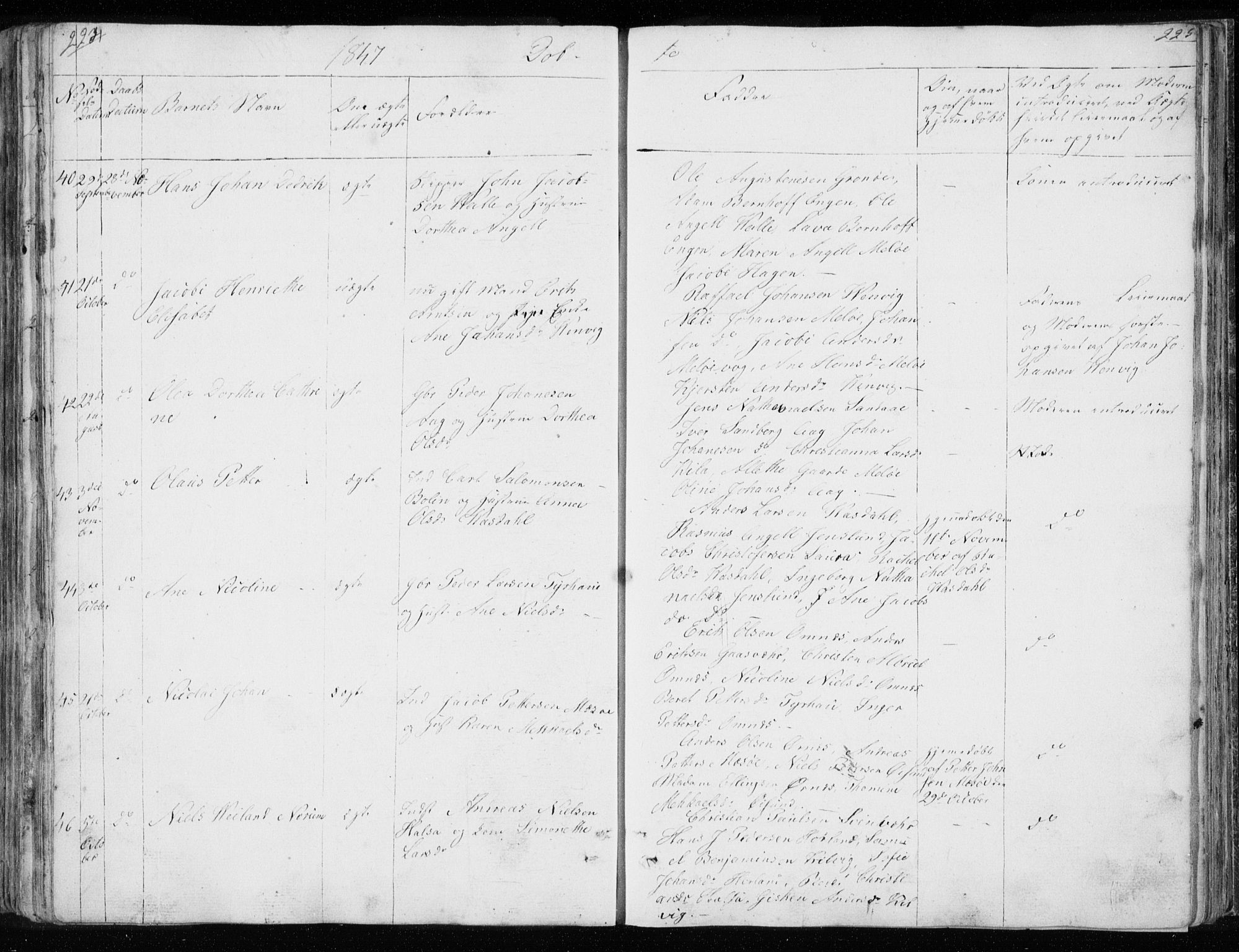 Ministerialprotokoller, klokkerbøker og fødselsregistre - Nordland, AV/SAT-A-1459/843/L0632: Parish register (copy) no. 843C01, 1833-1853, p. 222-223