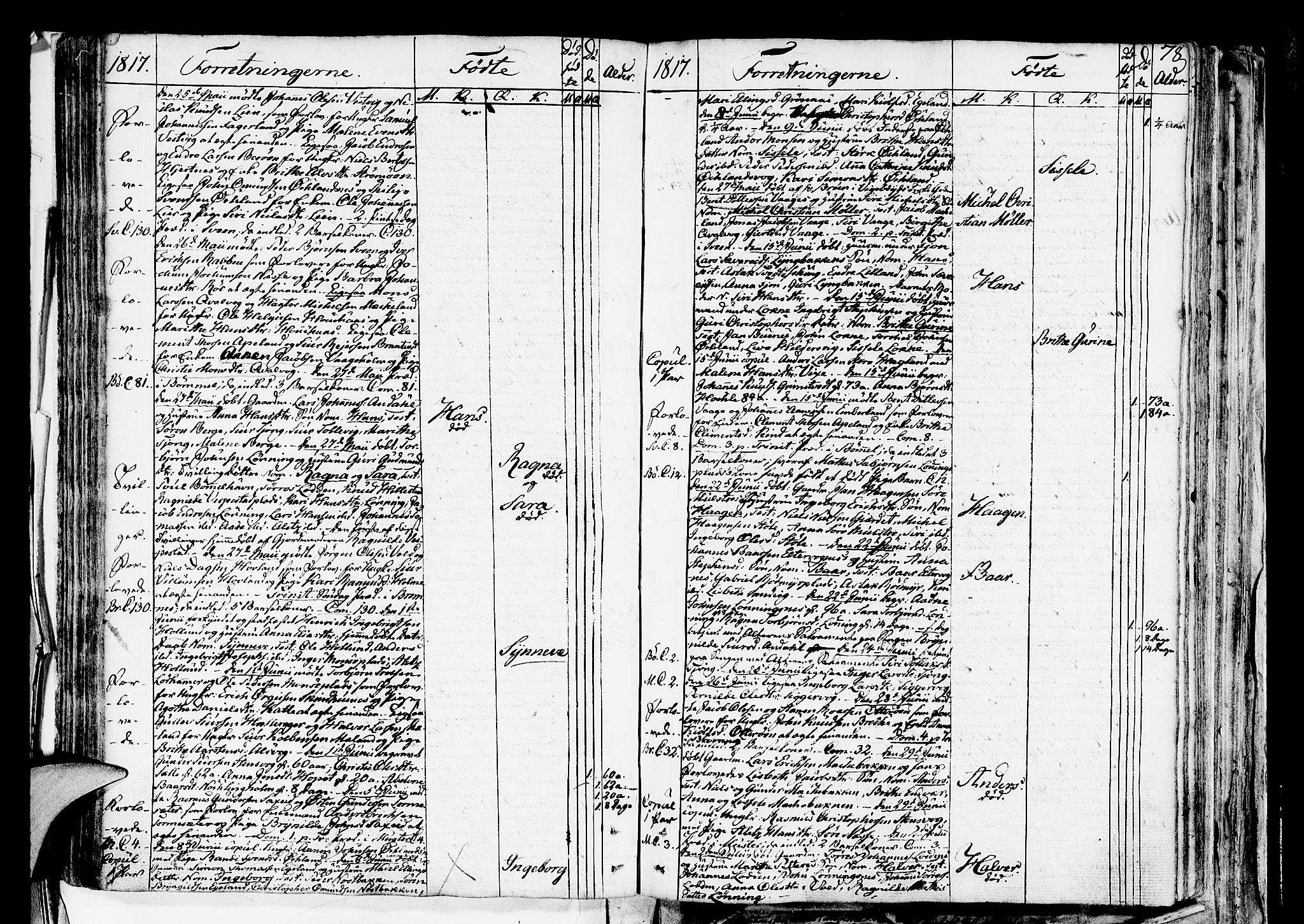 Finnås sokneprestembete, AV/SAB-A-99925/H/Ha/Haa/Haaa/L0004: Parish register (official) no. A 4, 1804-1830, p. 78