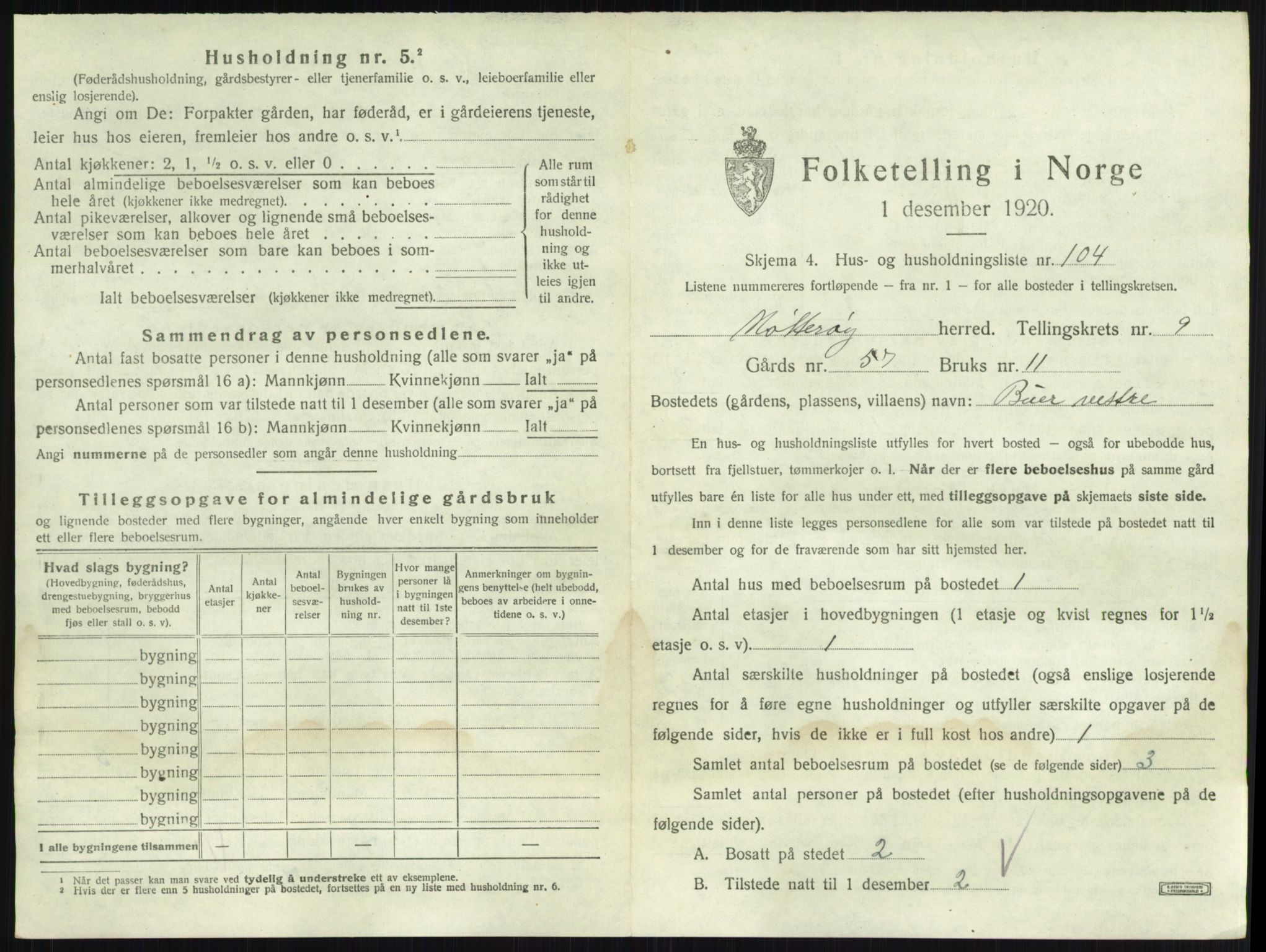 SAKO, 1920 census for Nøtterøy, 1920, p. 1944
