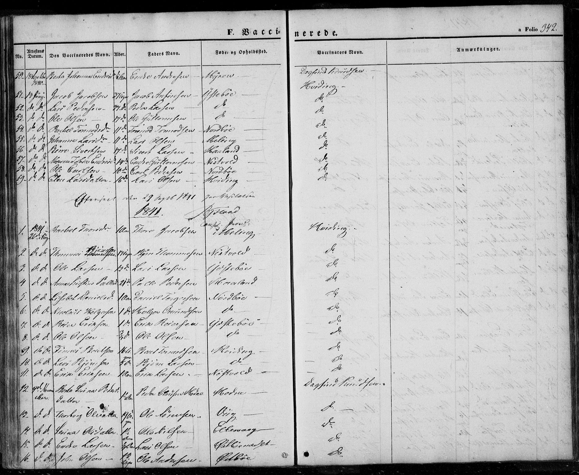 Rennesøy sokneprestkontor, SAST/A -101827/H/Ha/Haa/L0005: Parish register (official) no. A 5, 1838-1859, p. 342