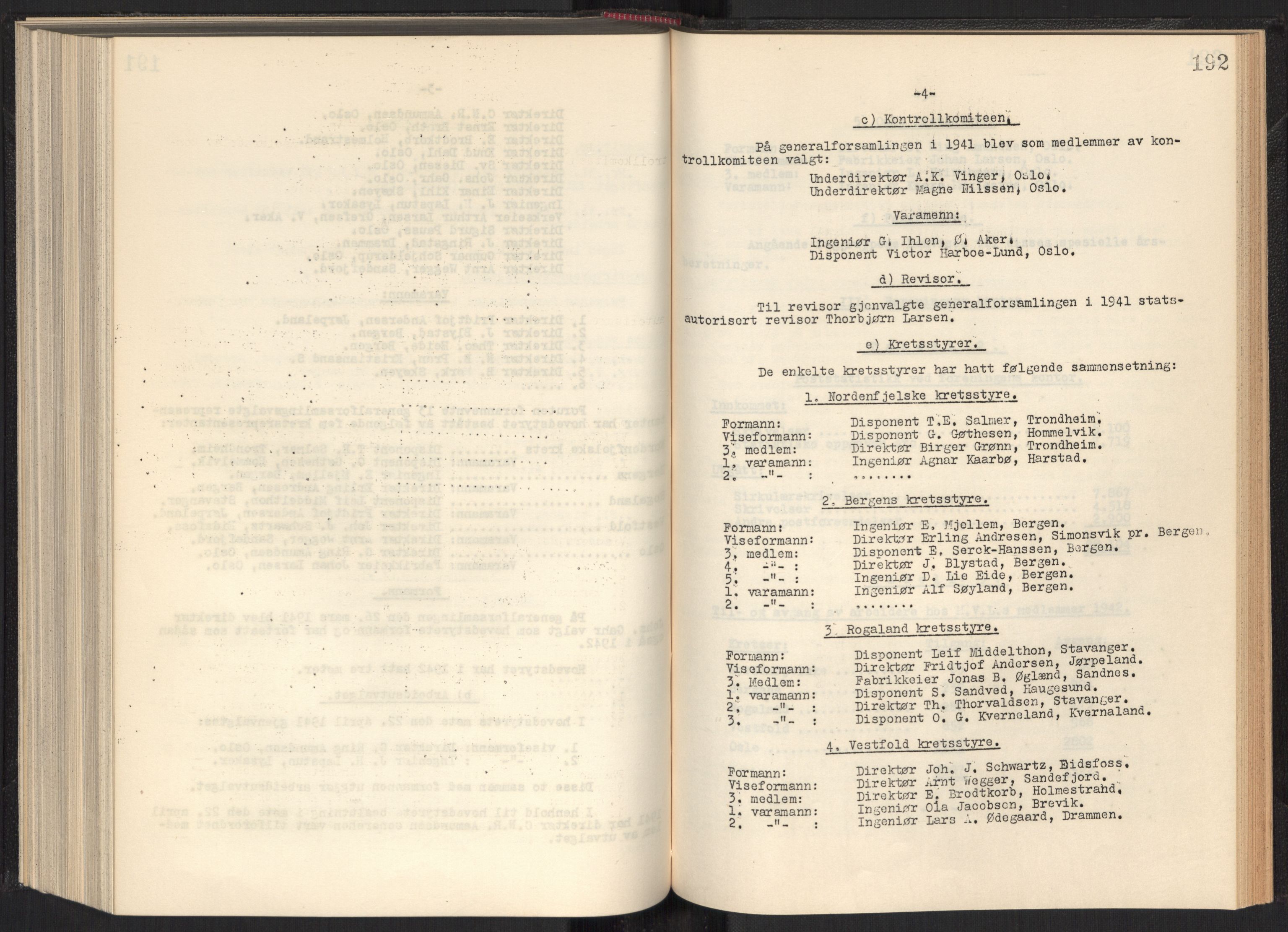 Teknologibedriftenes Landsforening TBL, AV/RA-PA-1700/A/Ad/L0006: Årsberetning med register, 1937-1943, p. 192