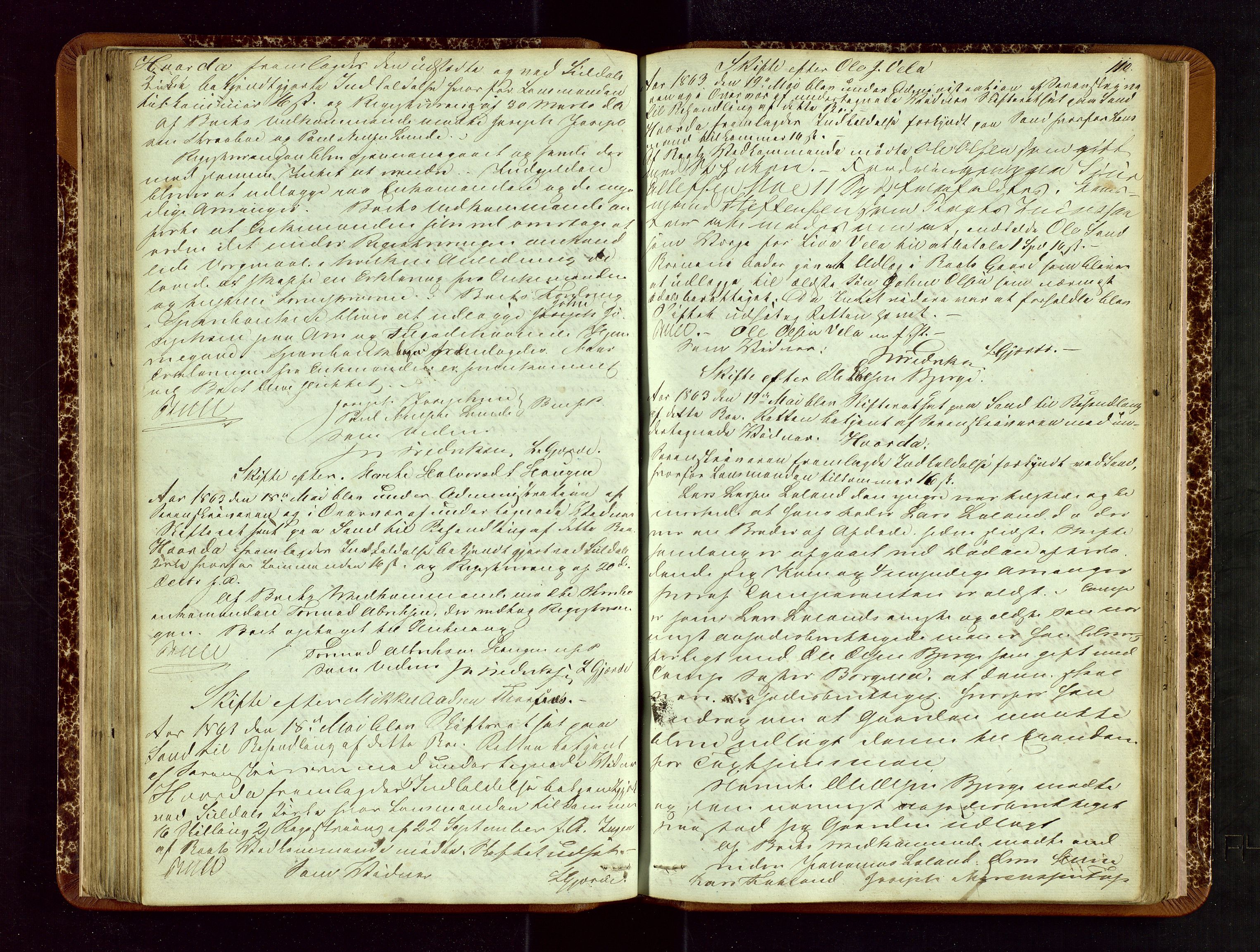 Ryfylke tingrett, AV/SAST-A-100055/001/IV/IVF/L0007: Skifteforhandlingsprotokoll B 1, 1852-1870, p. 110
