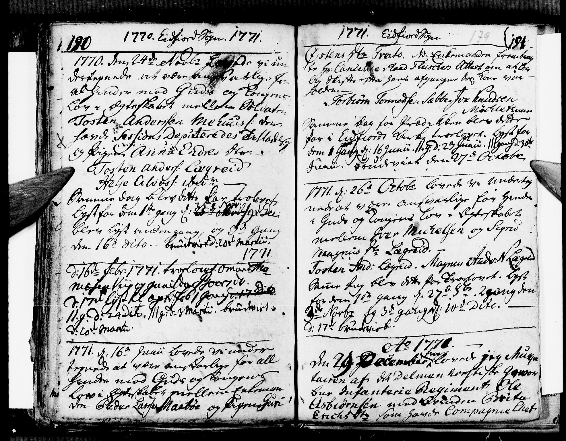 Ulvik sokneprestembete, SAB/A-78801/H/Haa: Parish register (official) no. A 9, 1743-1792, p. 179