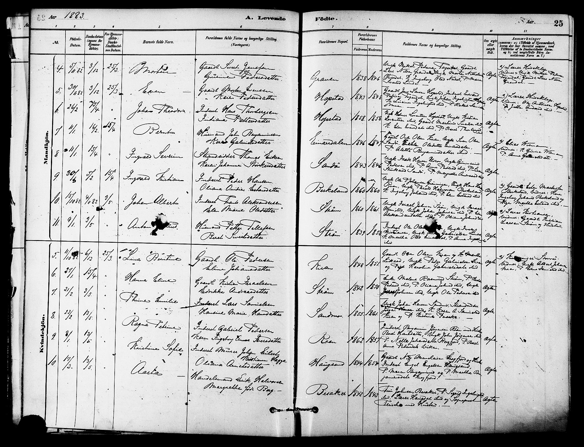 Ministerialprotokoller, klokkerbøker og fødselsregistre - Sør-Trøndelag, AV/SAT-A-1456/657/L0707: Parish register (official) no. 657A08, 1879-1893, p. 25