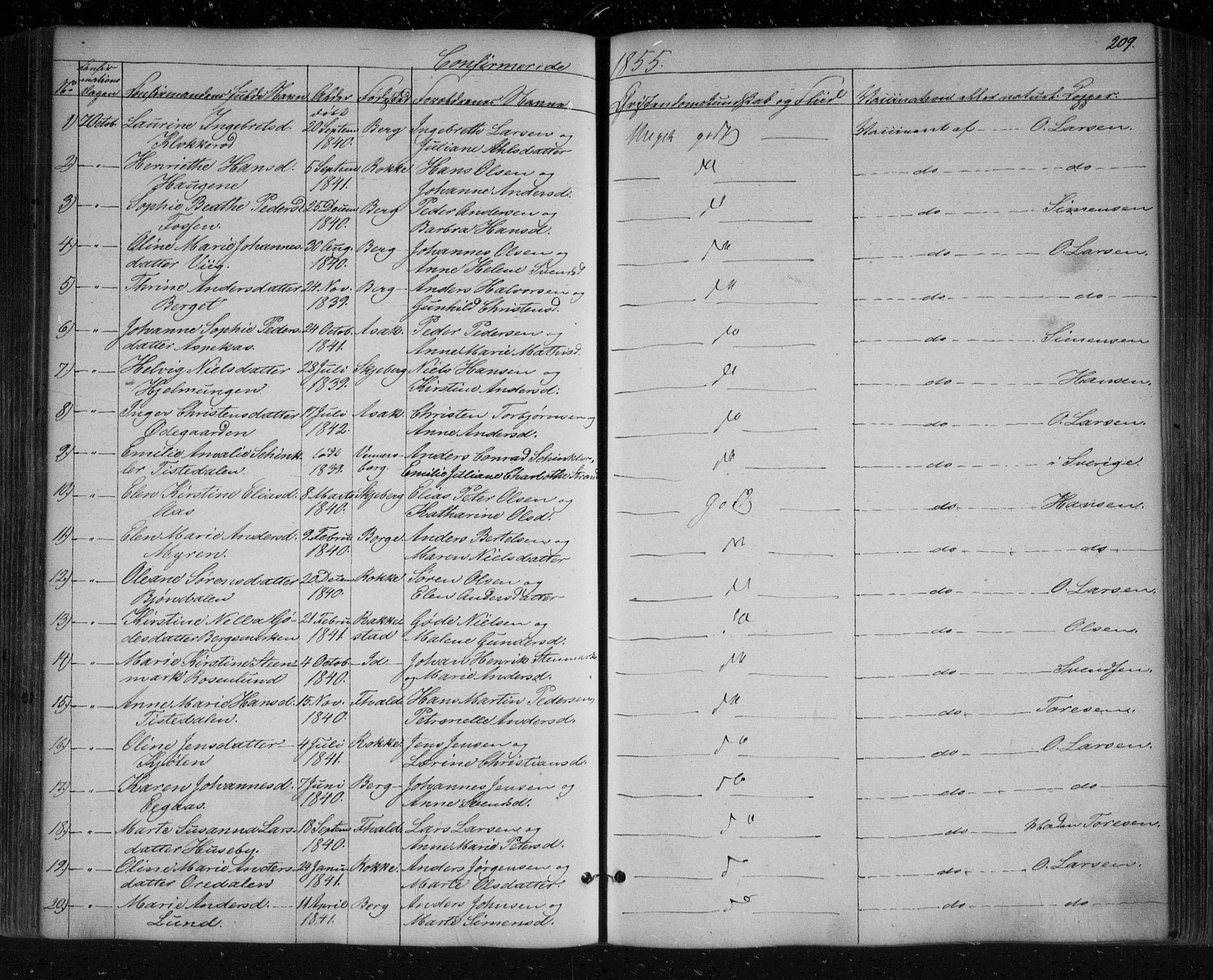 Berg prestekontor Kirkebøker, AV/SAO-A-10902/F/Fa/L0004: Parish register (official) no. I 4, 1843-1860, p. 209