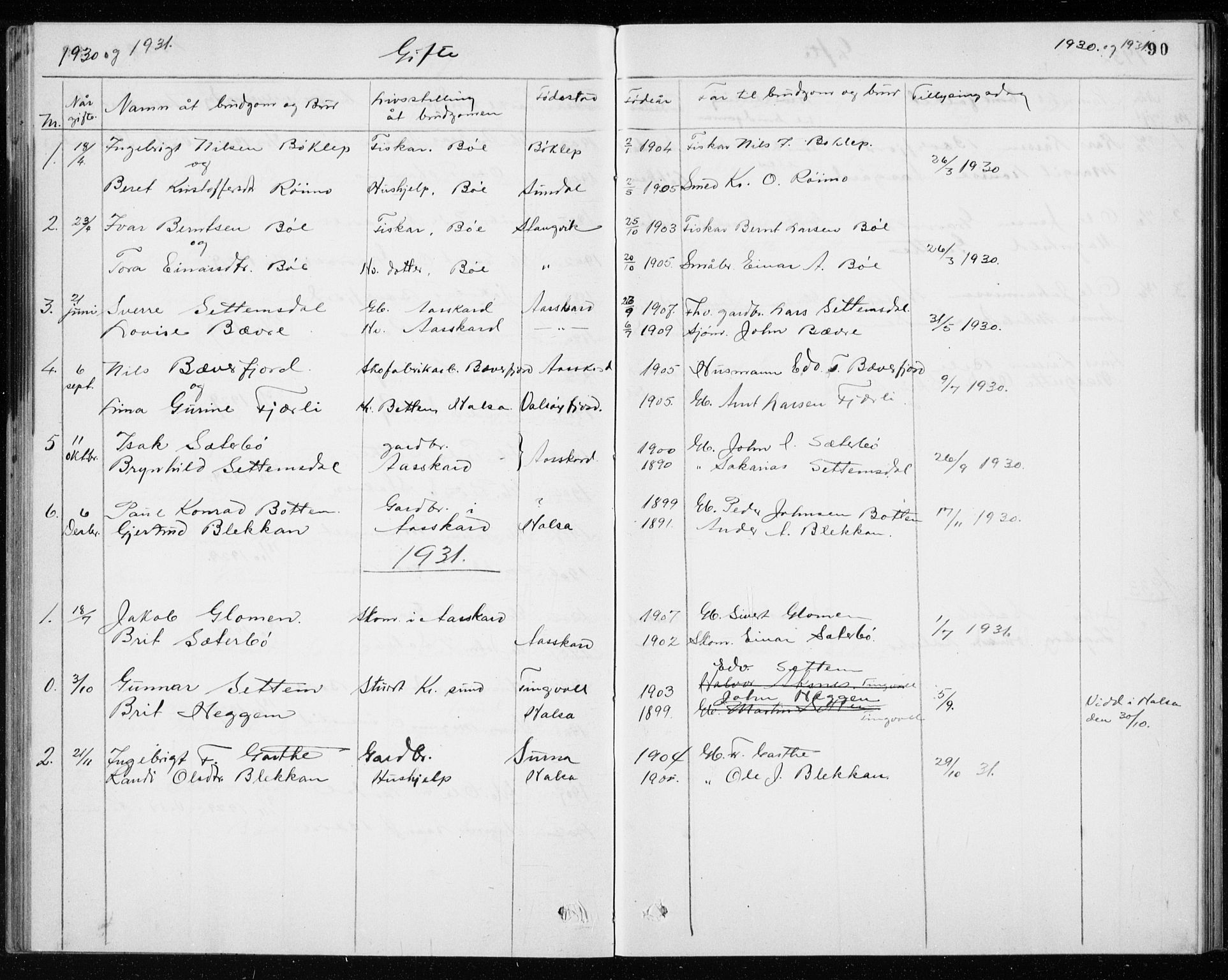 Ministerialprotokoller, klokkerbøker og fødselsregistre - Møre og Romsdal, AV/SAT-A-1454/594/L1035: Parish register (official) no. 594A01, 1879-1933, p. 90