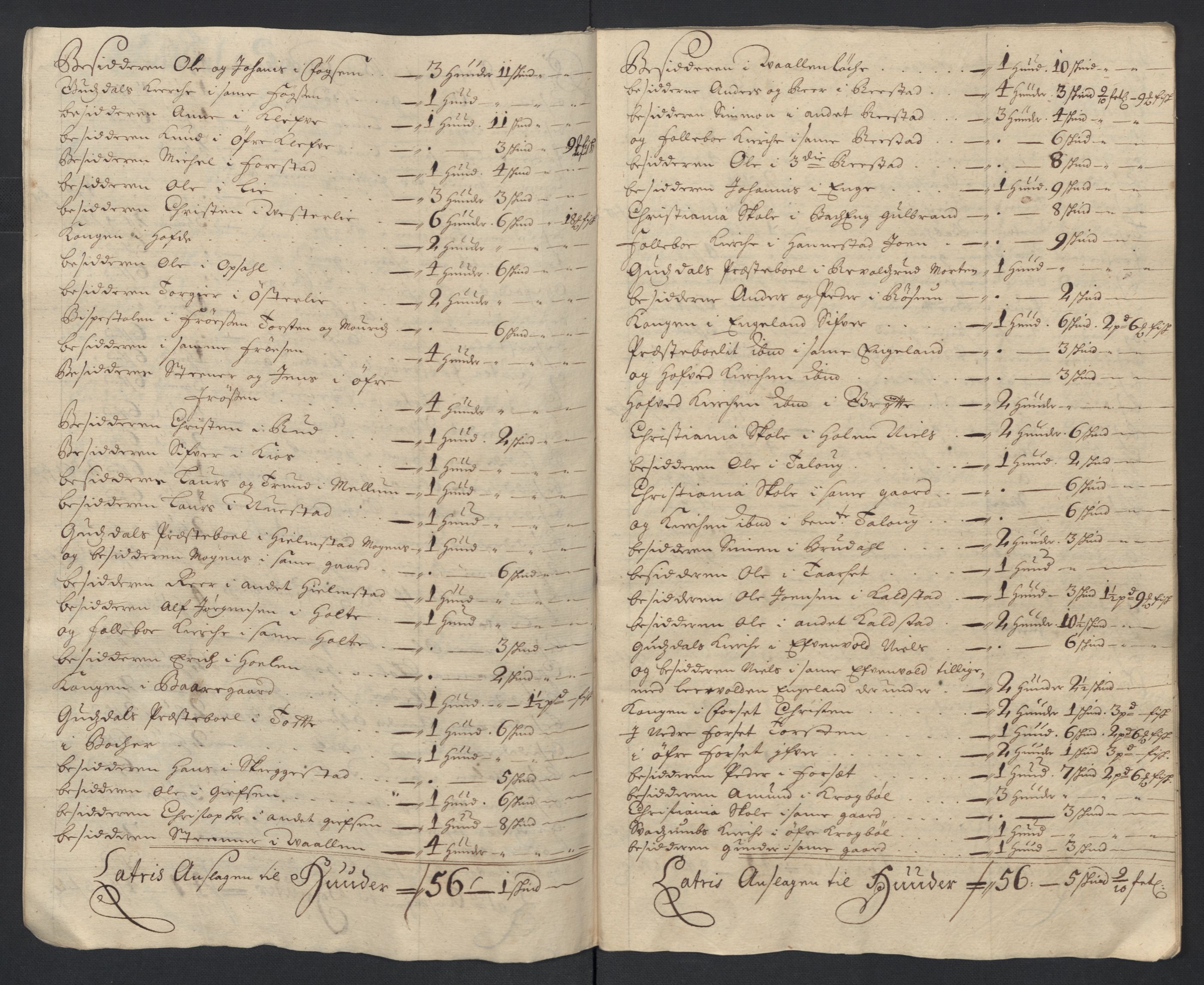 Rentekammeret inntil 1814, Reviderte regnskaper, Fogderegnskap, AV/RA-EA-4092/R17/L1178: Fogderegnskap Gudbrandsdal, 1705-1707, p. 209