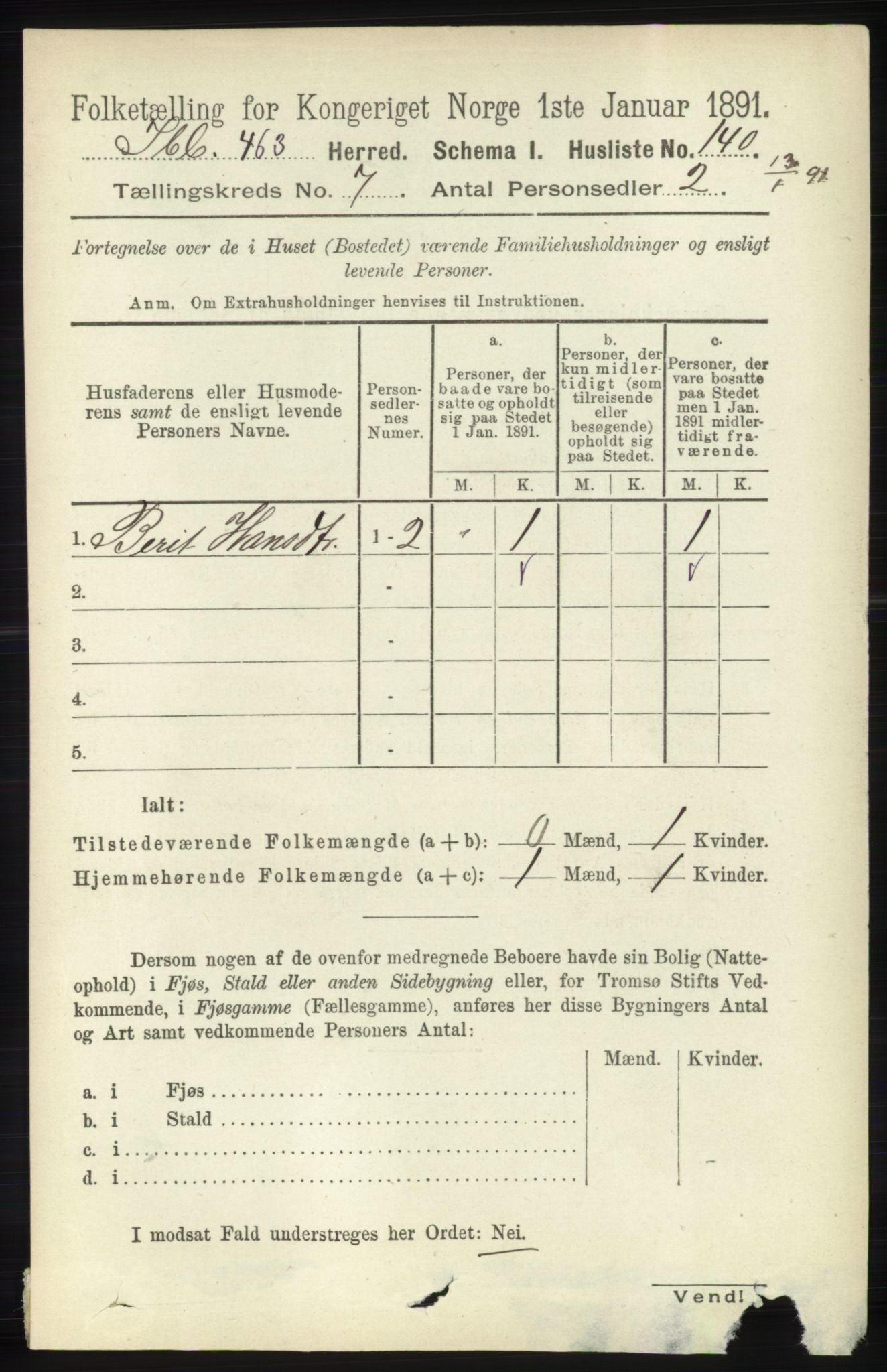 RA, 1891 census for 1917 Ibestad, 1891, p. 4190