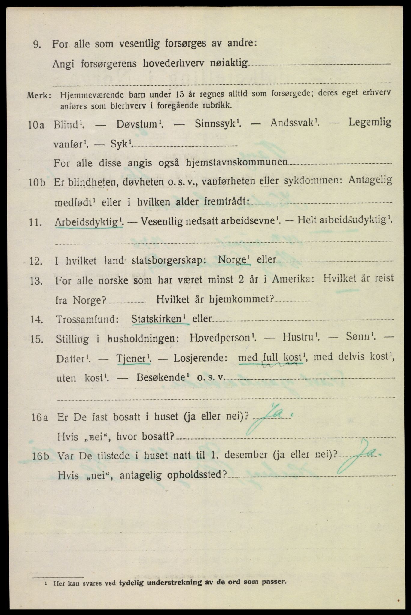 SAH, 1920 census for Vang (Hedmark), 1920, p. 14154