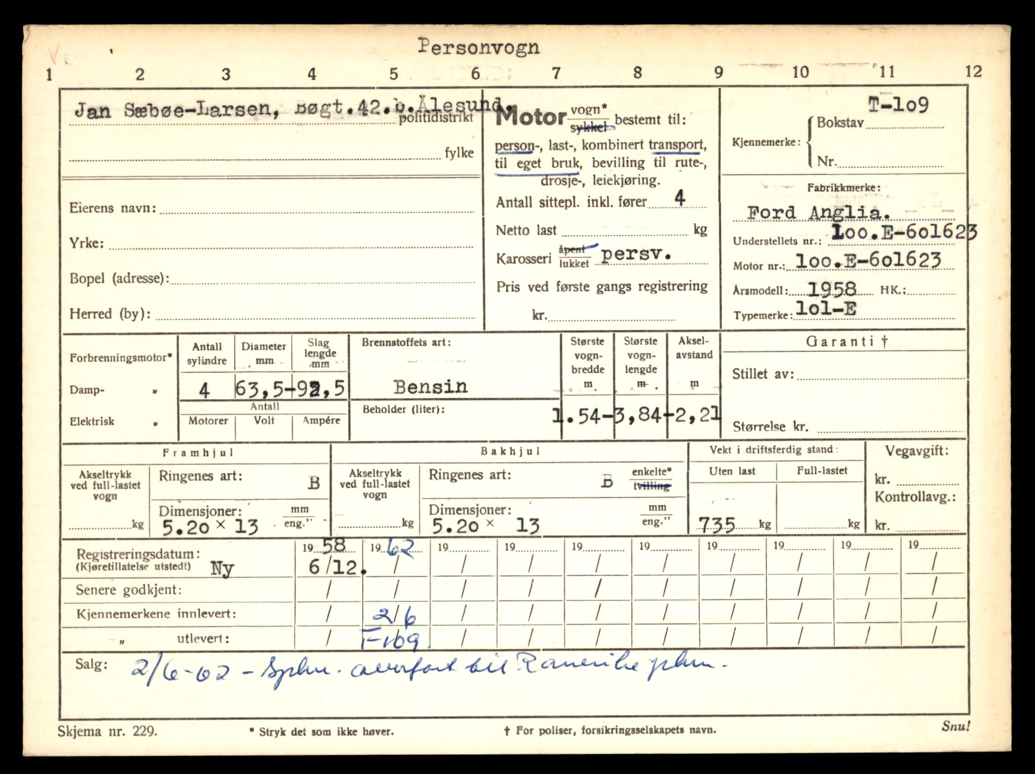 Møre og Romsdal vegkontor - Ålesund trafikkstasjon, AV/SAT-A-4099/F/Fe/L0001: Registreringskort for kjøretøy T 3 - T 127, 1927-1998, p. 2235