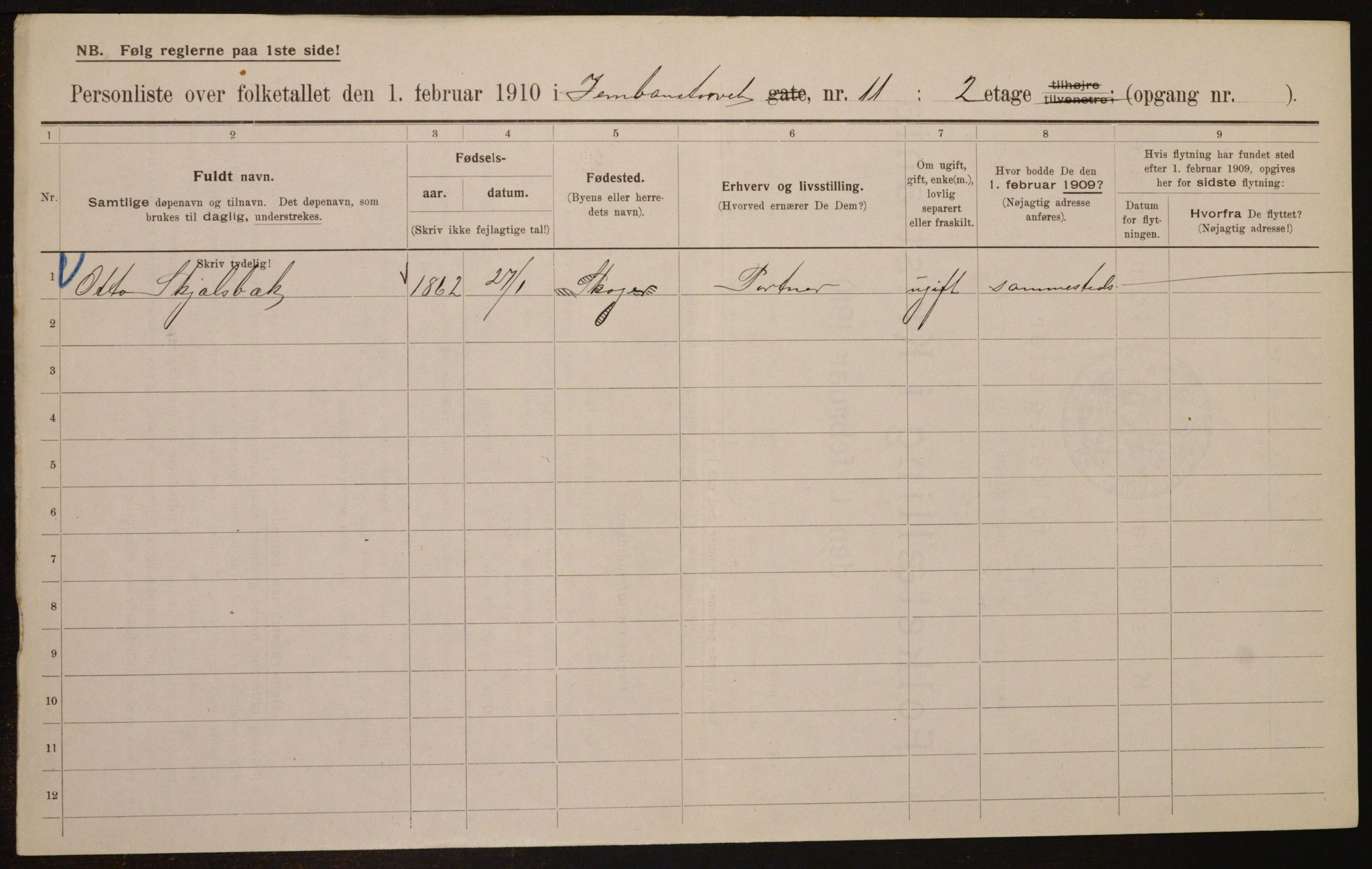 OBA, Municipal Census 1910 for Kristiania, 1910, p. 45641