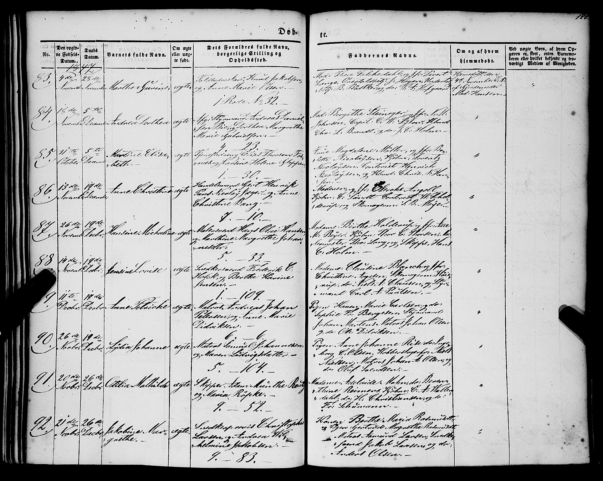 Nykirken Sokneprestembete, AV/SAB-A-77101/H/Haa/L0014: Parish register (official) no. B 1, 1844-1858, p. 180