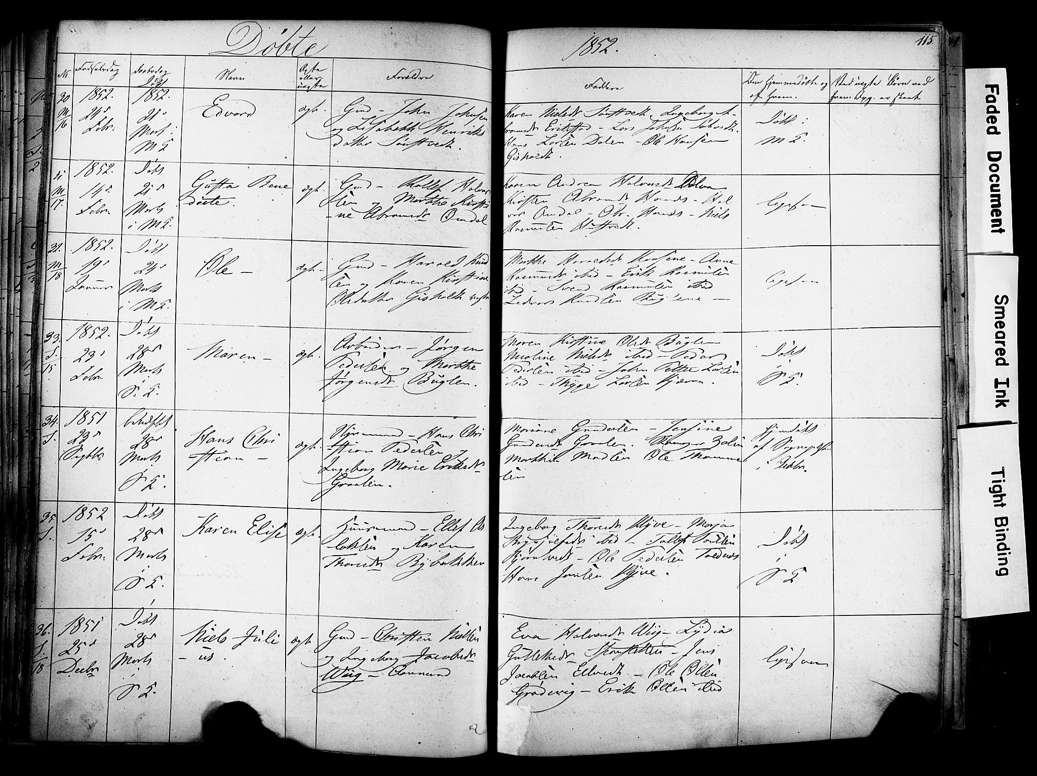 Solum kirkebøker, SAKO/A-306/F/Fa/L0006: Parish register (official) no. I 6, 1844-1855, p. 115