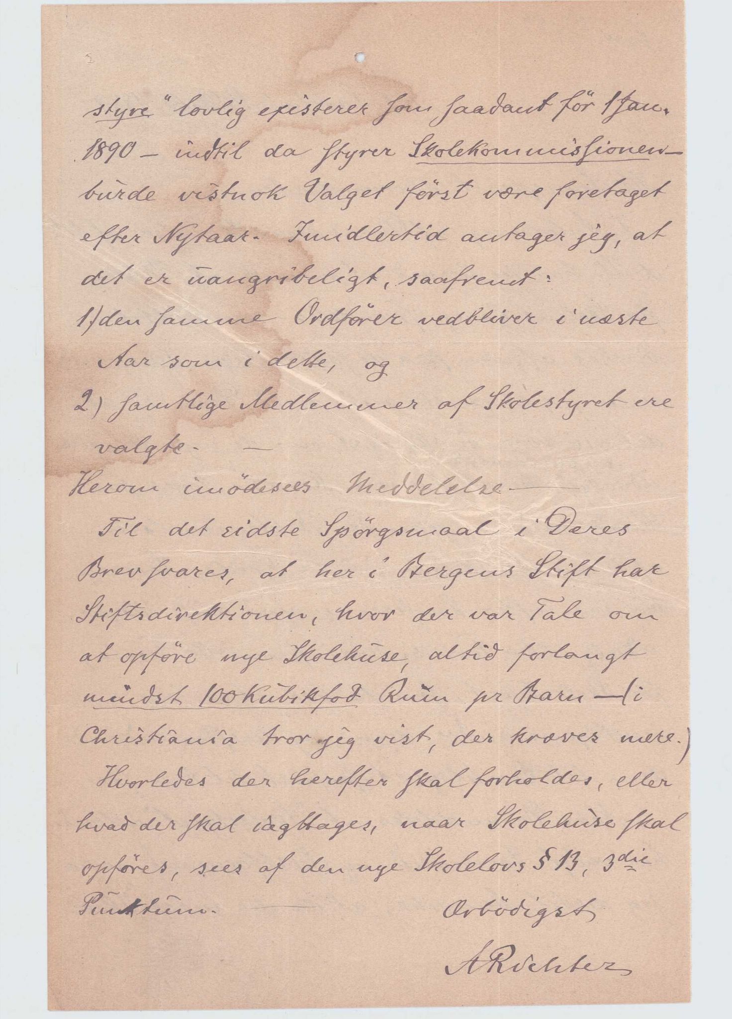 Finnaas kommune. Skulestyret, IKAH/1218a-211/D/Da/L0001/0001: Kronologisk ordna korrespondanse / Kronologisk ordna korrespondanse (litt for kvart år), 1885-1889, p. 26